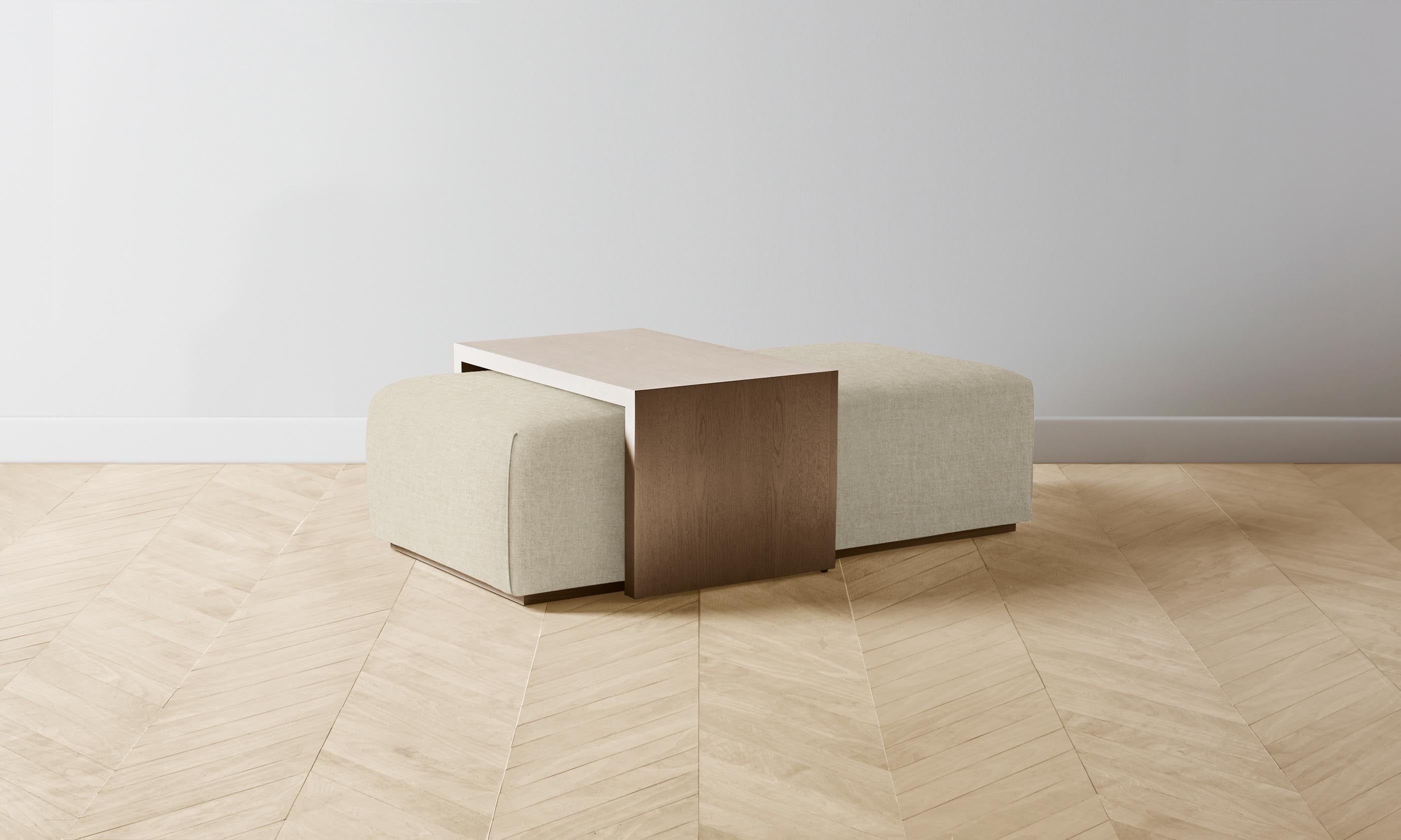 The Bowery Ottoman - Heritage Belgian Linen Upholstered Storage Bench with Alder Wood Frame | Perfect for Living Room, Bedroom & Entryway Seating
