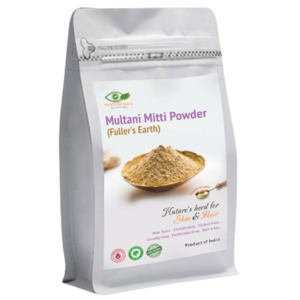 Nurture Mall Natural Multani Mitti Powder (300g) - Pure Clay for Oil Control, Glowing Skin & Hair, Reduces Pimples & Blackheads | Perfect for DIY Face Masks & Hair Treatments at Home