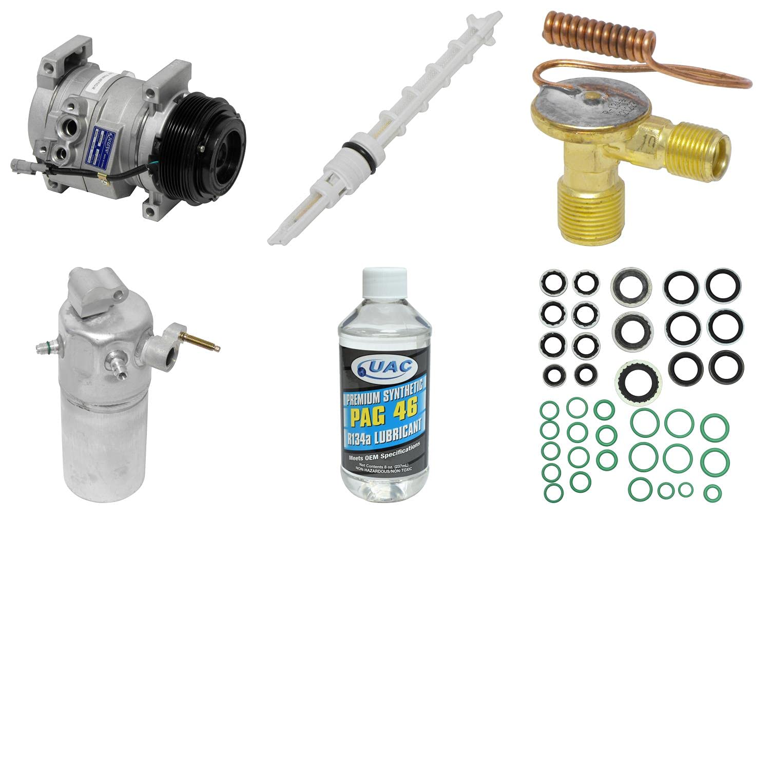 HVAC A/C Compressor Replacement Kit - Compatible with Multiple Car Models - High Performance Auto Air Conditioning Repair Kit for DIY Mechanics & Professionals - Perfect for Summer Car Maintenance & AC System Upgrades