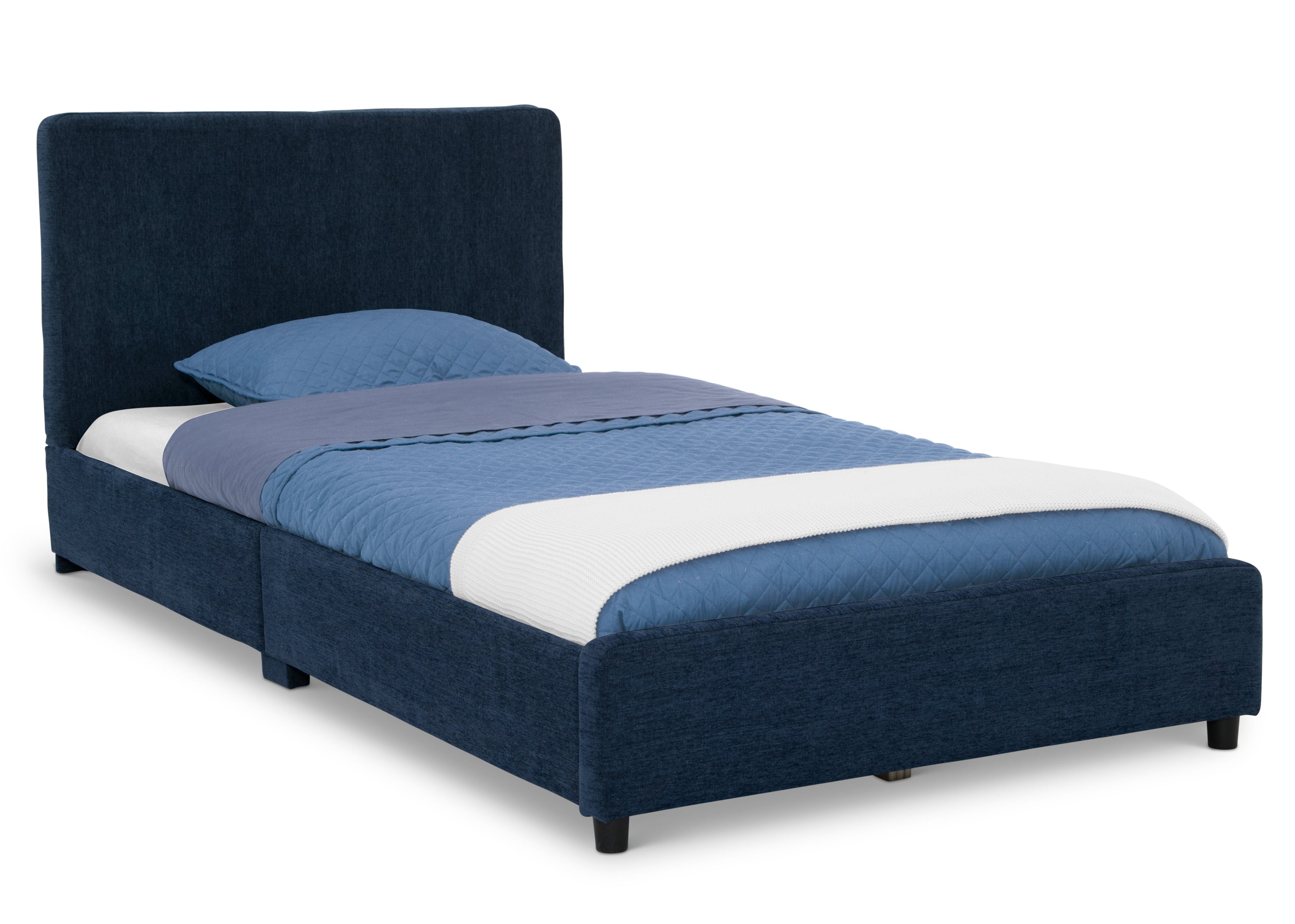 Upholstered Twin Bed with Headboard - Soft Fabric Bed Frame for Kids & Teens - Perfect for Bedrooms, Dorms & Guest Rooms