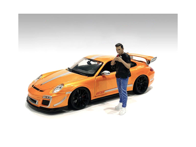 1/18 Scale Car Meet Figurine VI - Realistic Miniature Model for Diecast Car Displays & Diorama Scenes by American Diorama - Perfect for Collectors, Car Enthusiasts, and Model Scene Building