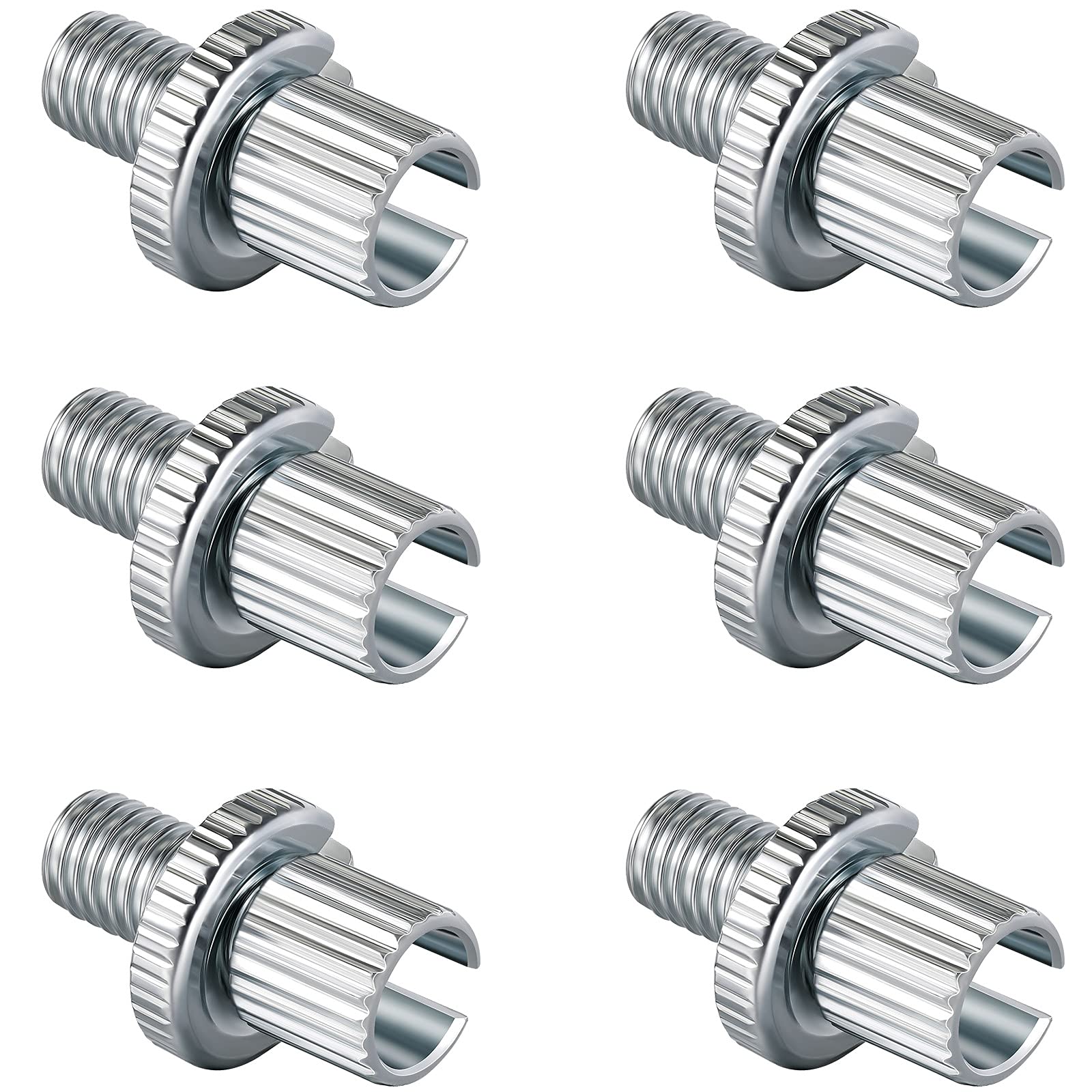 12pcs Silver ATV Motorcycle Clutch Brake Cable Adjusters - 8mm Nut Bolts for Cars & Bikes