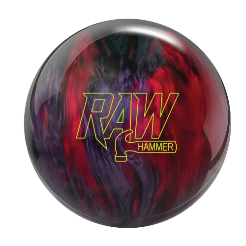 Hammer Raw Hammer Hybrid Bowling Ball - Red/Smoke/Black | High Performance for Strikes & Spares | Perfect for League Play & Tournaments
