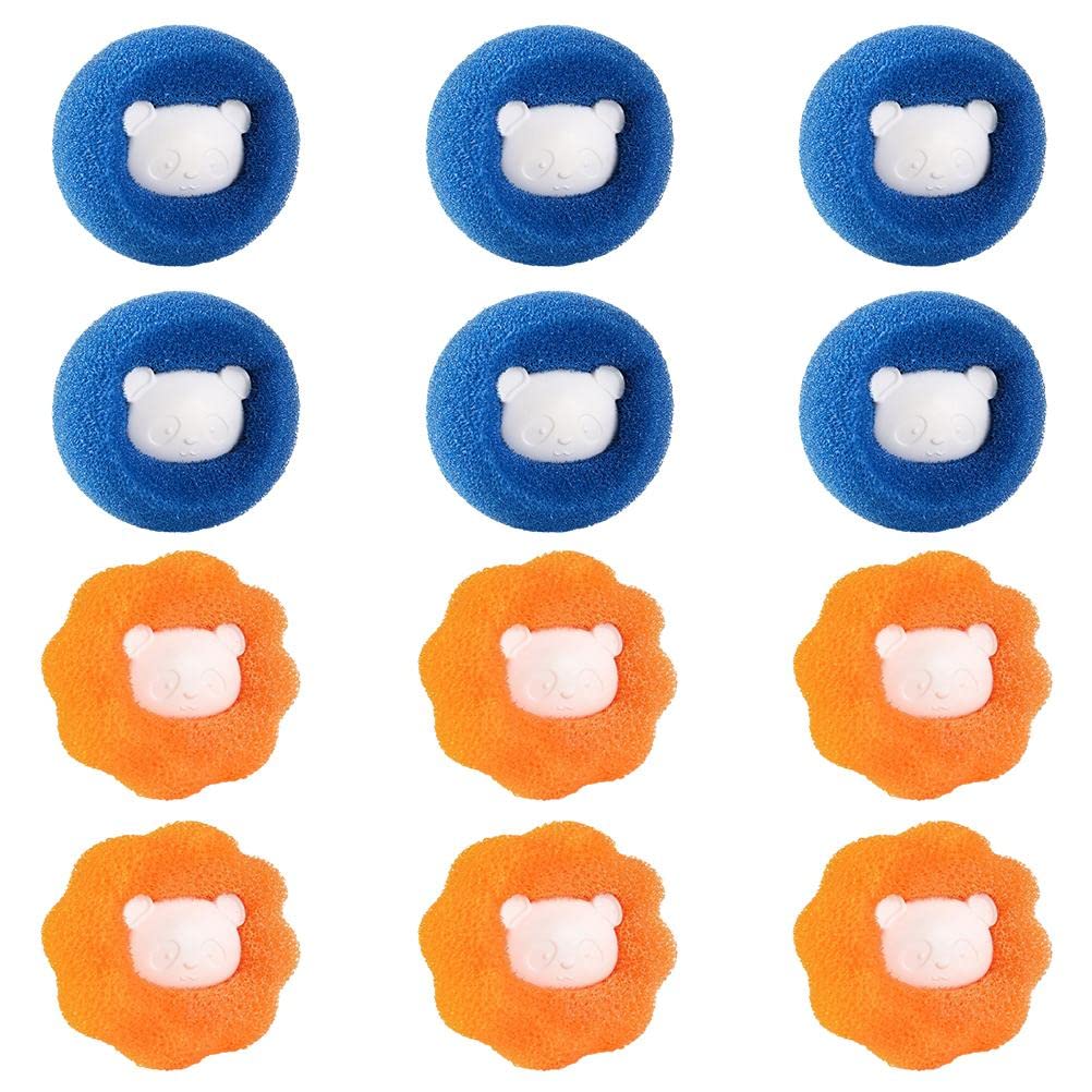 12 Pack Reusable Pet Hair Remover Balls for Laundry - Lint Catcher for Dryer & Washing Machine | Pet Hair Removal Tool for Dog & Cat Owners | Perfect for Laundry Day & Pet Hair Control