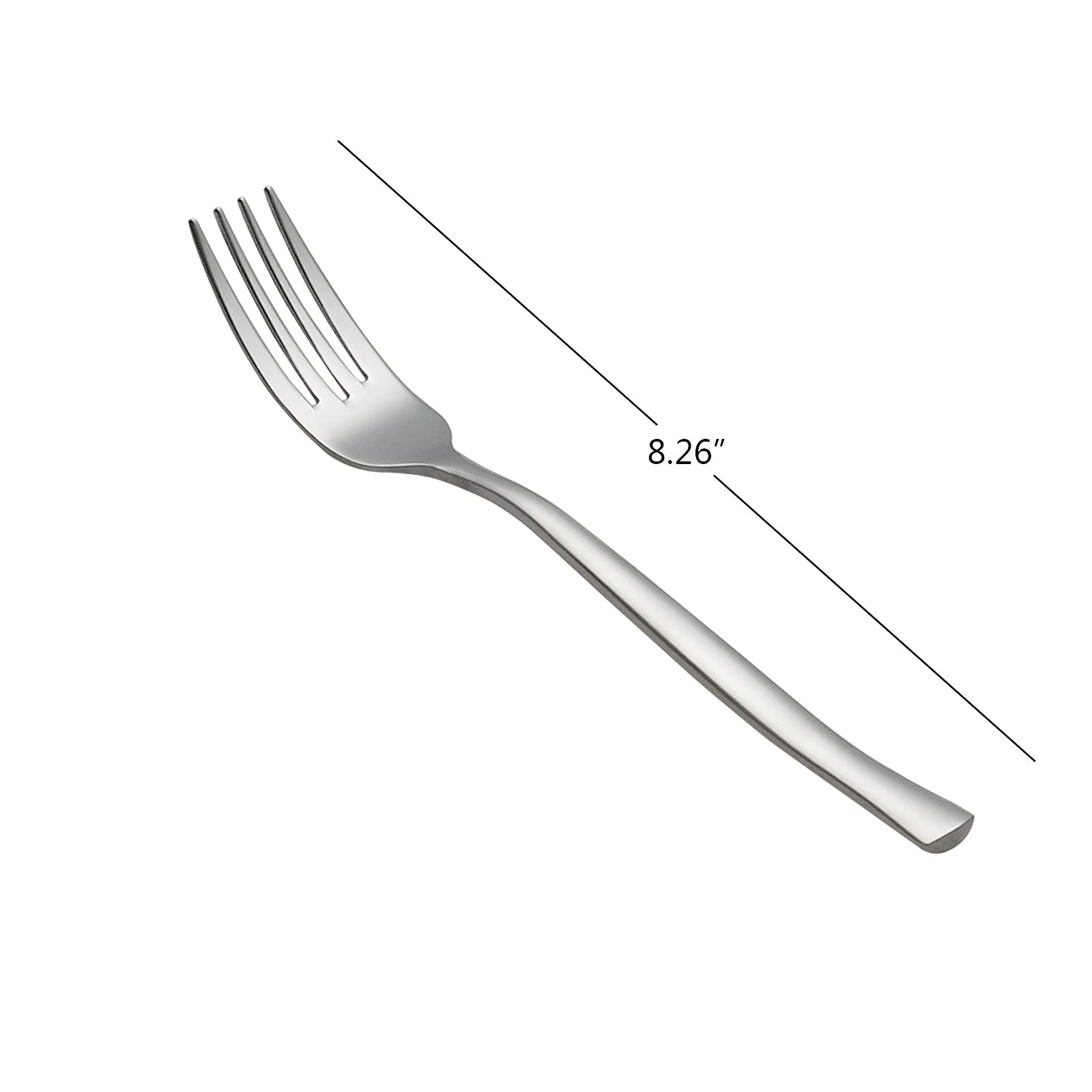 12-Piece Stainless Steel Dinner Forks Set - Durable 18/10 Silverware for Restaurants, Home Dining & Party Entertaining