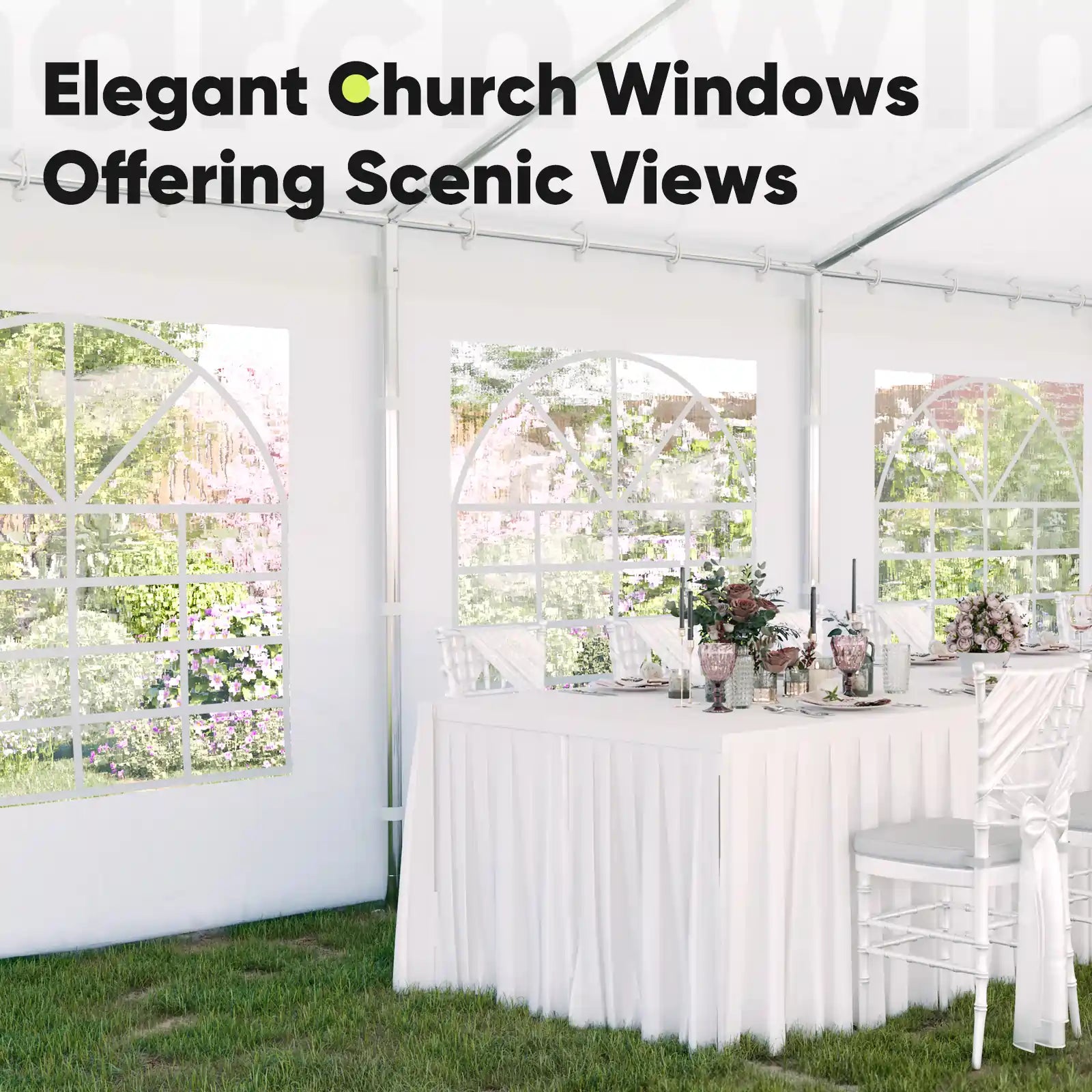 20' x 40' White Party Tent - Heavy Duty Outdoor Canopy for Weddings, Events & Backyard Gatherings - Waterproof & UV Resistant Shelter