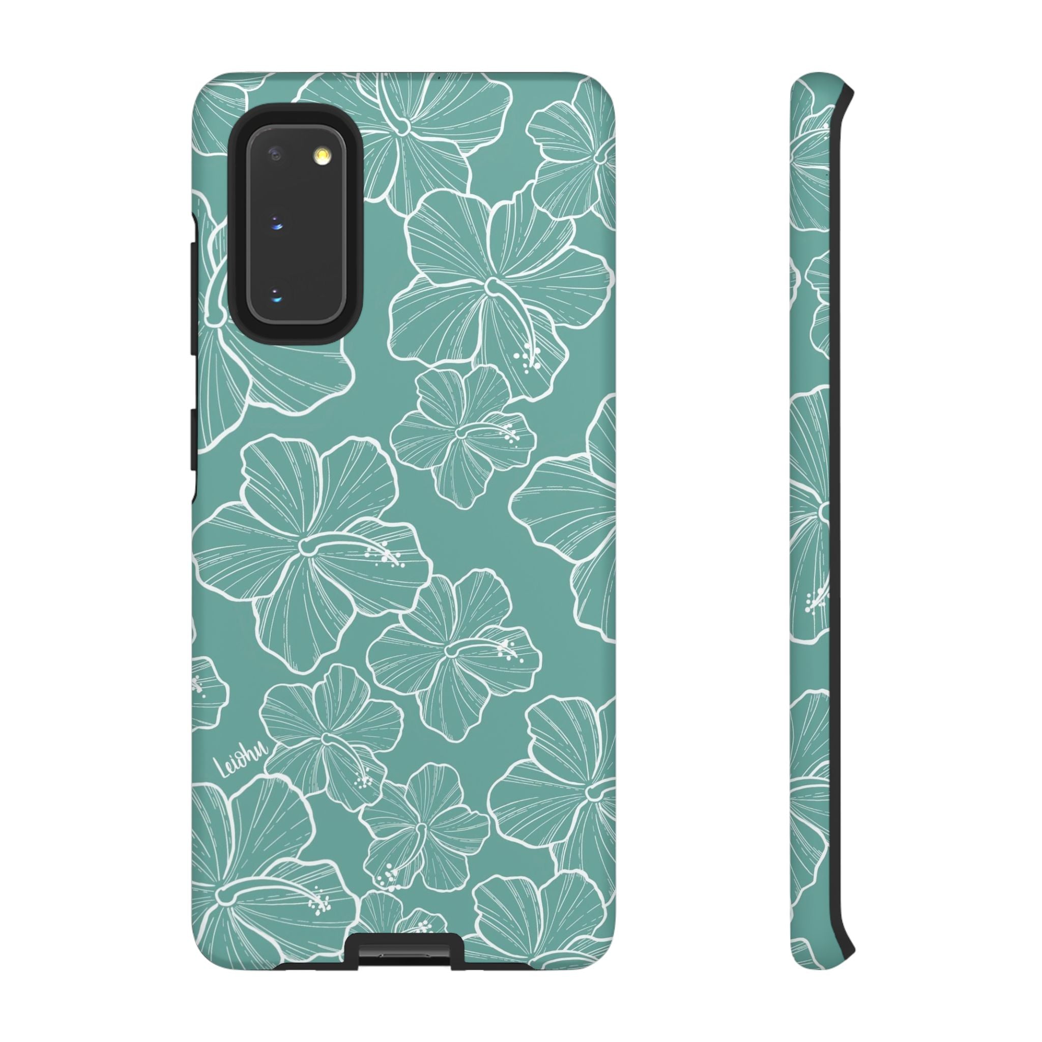 Premium Hibiscus Teal Samsung Galaxy Phone Case - Durable & Stylish Protection for Everyday Use, Work & Travel