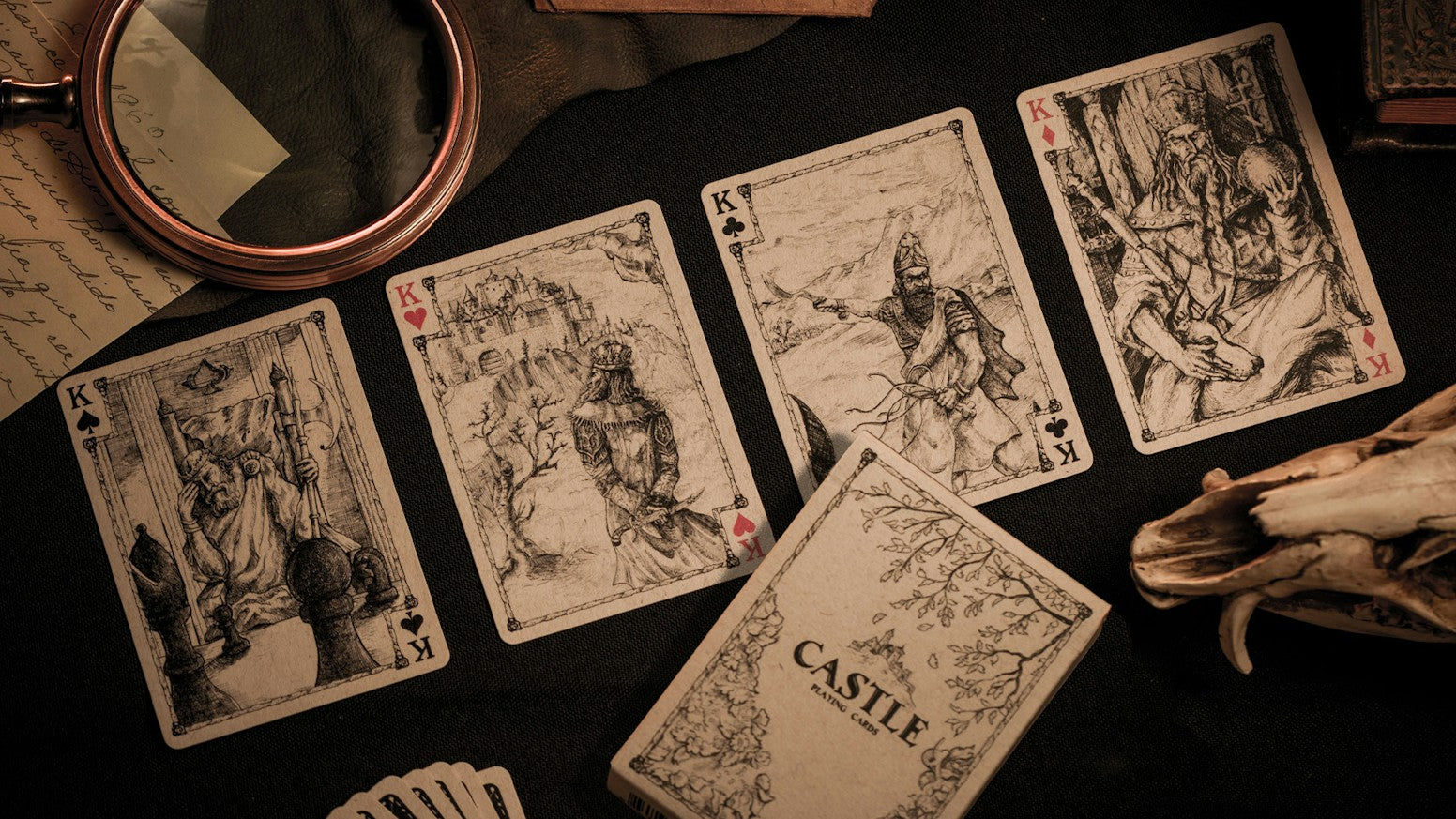 Medieval Castle Themed Playing Cards - Premium 52 Deck for Poker, Magic Tricks & Collectors | Perfect for Game Nights, Gifts & Medieval Enthusiasts