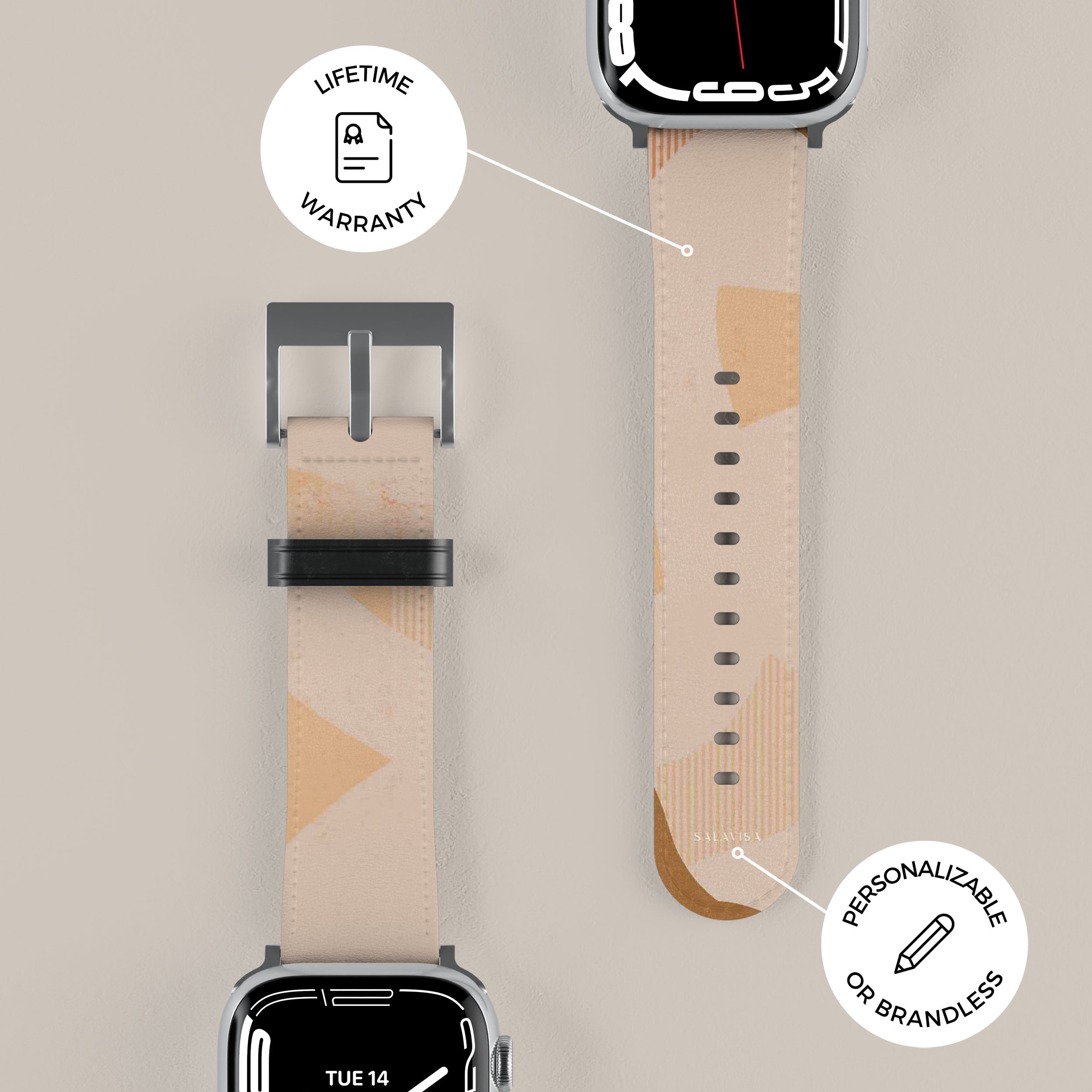 Organic Cotton Apple Watch Band - Soft, Breathable & Eco-Friendly Strap for Women & Men - Perfect for Workouts, Running & Everyday Wear