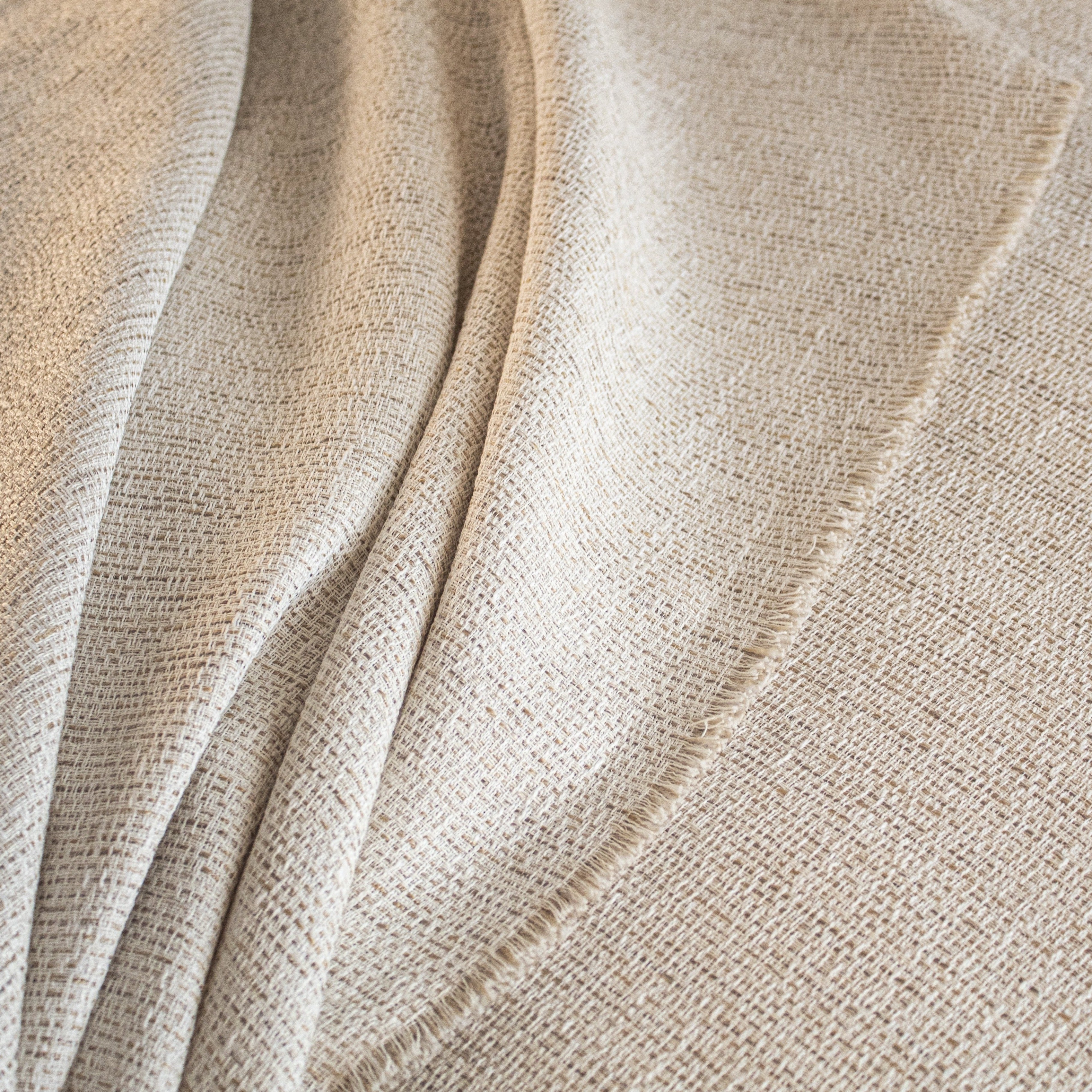 Macau Raw Edge Throw Blanket - Soft & Cozy Handwoven Cotton Decorative Throw for Couch, Bed, Sofa - Perfect for Living Room, Bedroom, and Home Decor