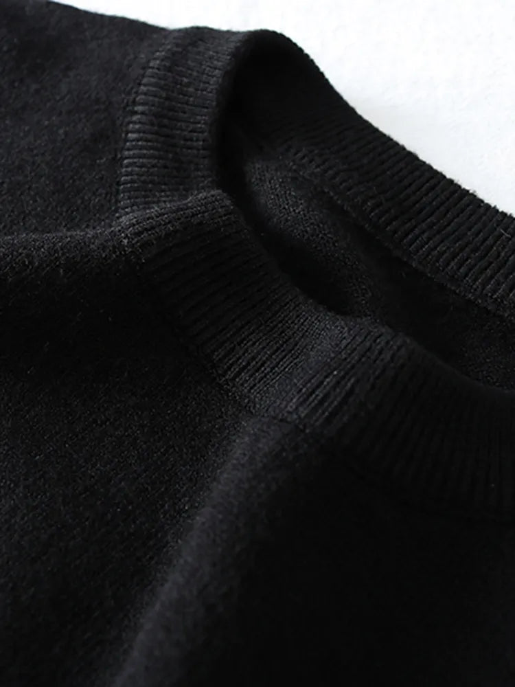 Boho Black Floral Embroidery Pullover Sweater for Women - Long Sleeve O-Neck Loose Knit Jumper Top for Autumn & Winter | Casual Outfits, Holiday Parties, Office Wear & Cozy Layering
