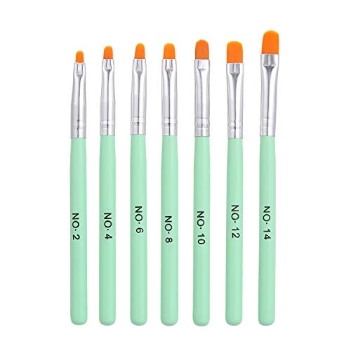 7PCS Acrylic Nail Brushes Set - Professional UV Gel Nail Art Painting Pens for Nail Salon & Home Use - Perfect for Nail Design, Drawing & DIY Manicure - Ideal for Nail Artists & Beginners