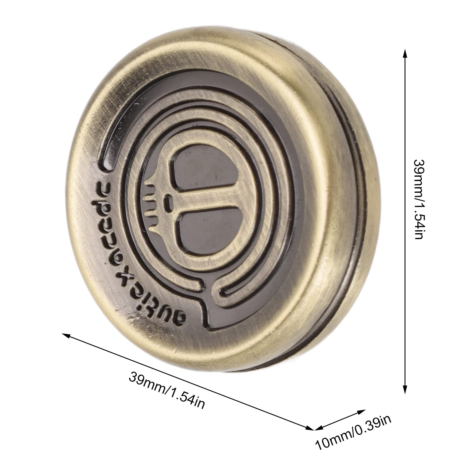 Magnetic Push Slider Fidget Toy - Stress Relief Metal Spinner Coin for ADHD, Anxiety & Focus - EDC Pocket Fidget Toy for Adults & Kids - Office, School, Travel Stress Relief Gadget