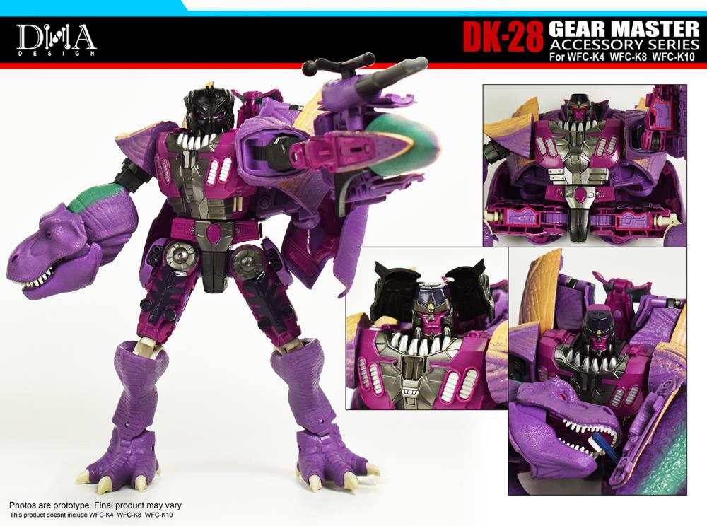 DNA Design DK 28 Gear Master Accessory Set - Upgrade Kit for WFC K4/K8/K10 Transformers Figures - Enhance Your Collection for Display & Battle Scenes