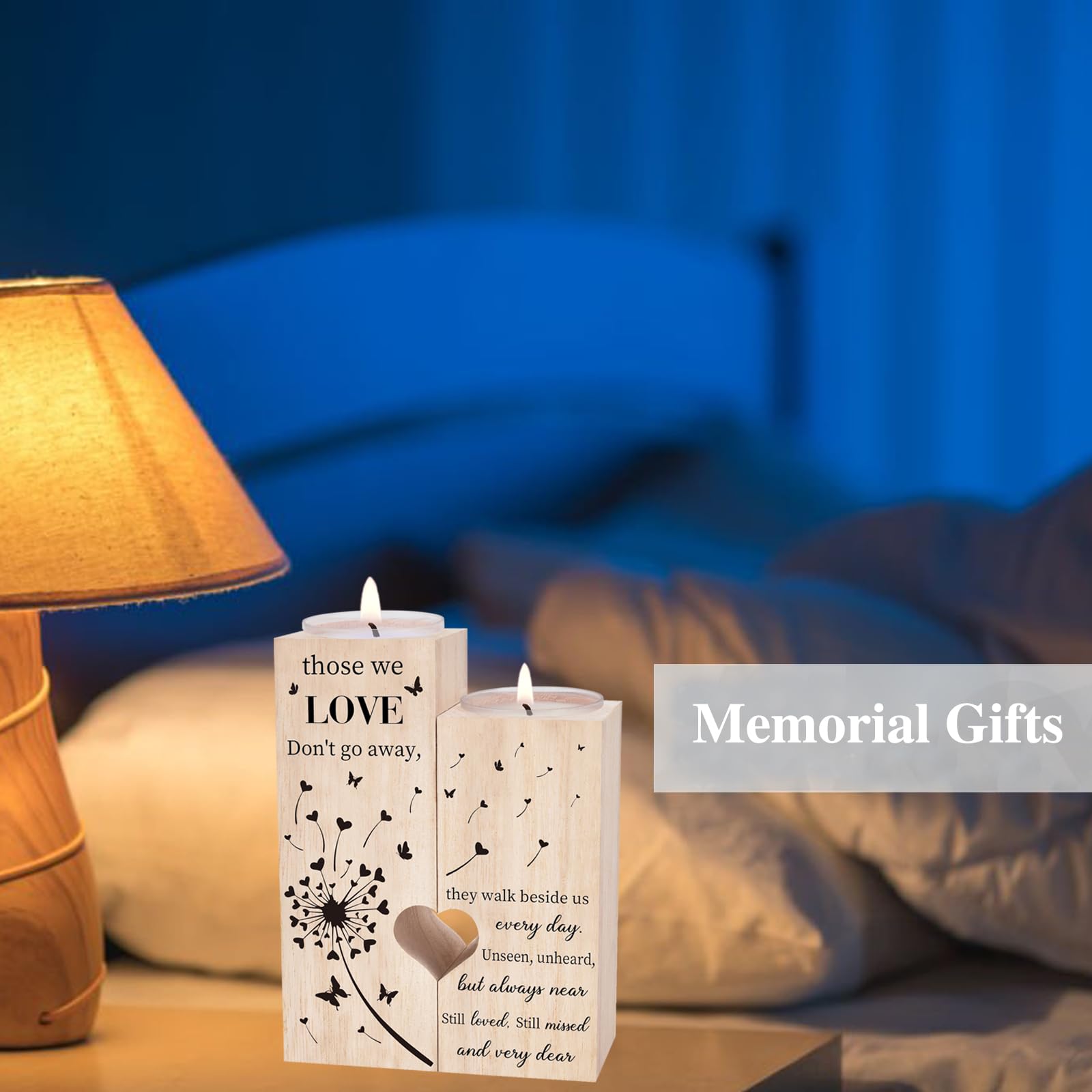 Sympathy Gifts & Memorial Candle Holders - Thoughtful Bereavement Gifts for Loss of Loved One, Dad, Mother, or Grandma | Perfect for Funerals, Memorial Services & Comforting Grieving Families