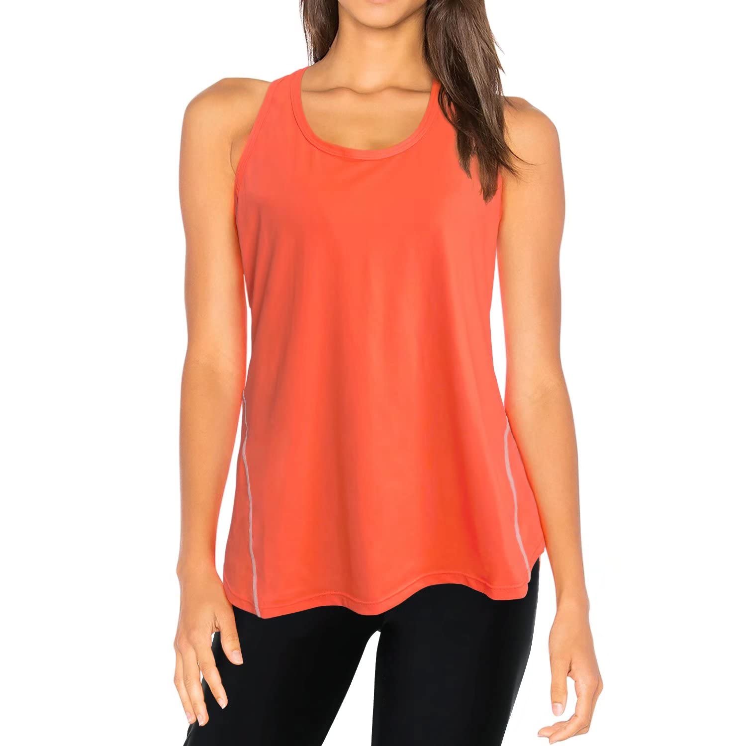 Women's Workout Tank Tops - Sleeveless Racerback Yoga Shirts for Running, Gym & Fitness | HISOKOI Loose Fit Athletic Tops for Women