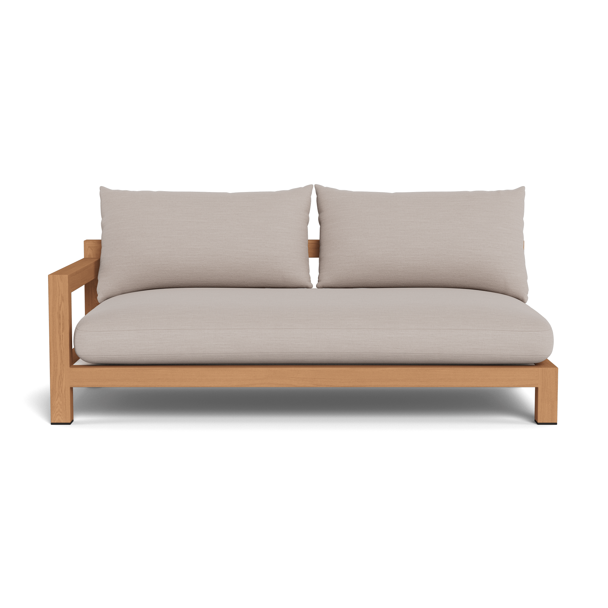 Pacific Teak 2-Seater Outdoor Patio Chair with Single Armrest - Perfect for Poolside, Garden, and Backyard Relaxation