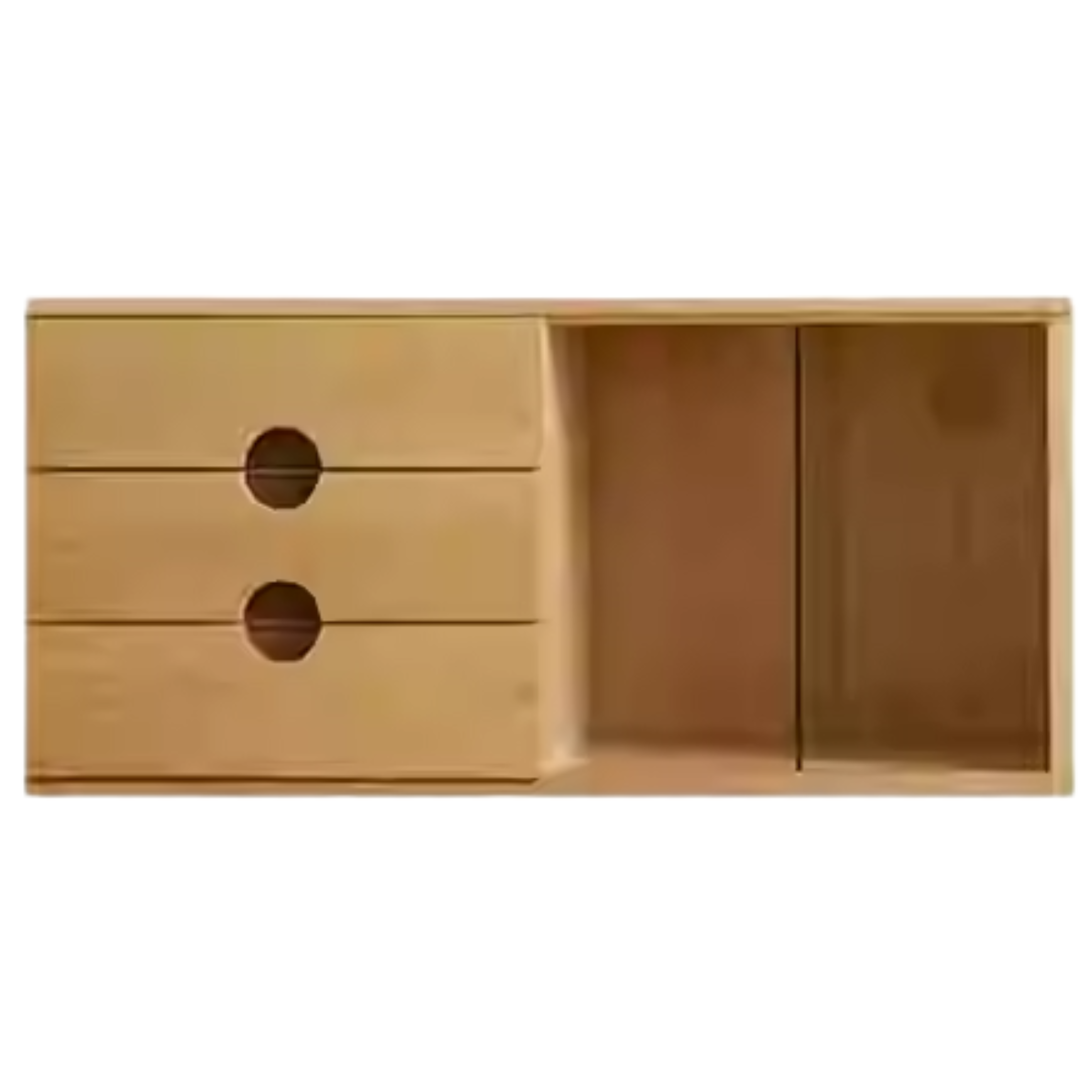 Oak Solid Wood Modern TV Stand - Stylish Entertainment Center for Living Room & Home Theater Setup