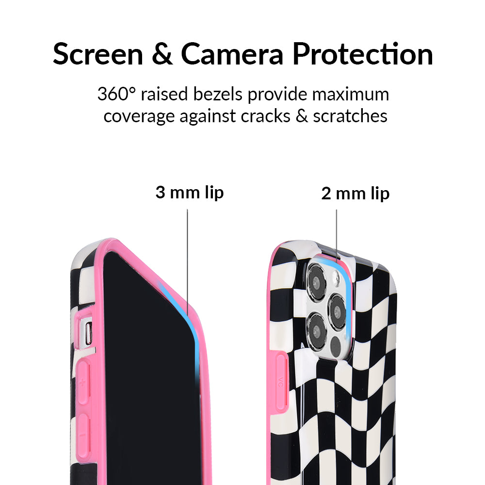 Vibe Check iPhone Case - Trendy Protective Cover for iPhone 12/13/14/15 - Durable Shockproof & Slim Design - Perfect for Everyday Use, Travel & Outdoor Activities