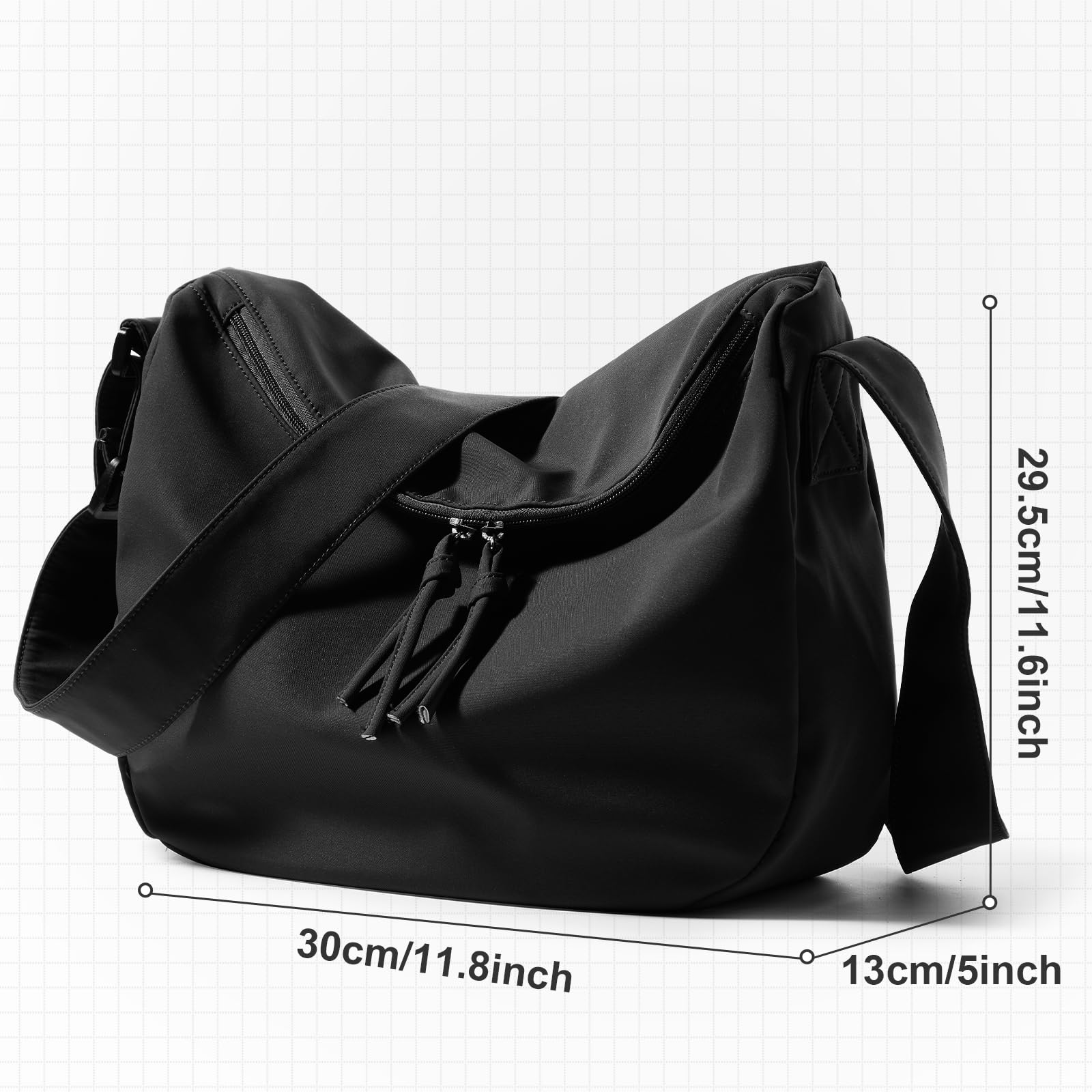 Stylish Women's Hobo Crossbody Bag - Nylon Crescent Shoulder Purse for Everyday Use | Trendy Dumpling & Half Moon Design | Perfect for Work, Travel & Casual Outings