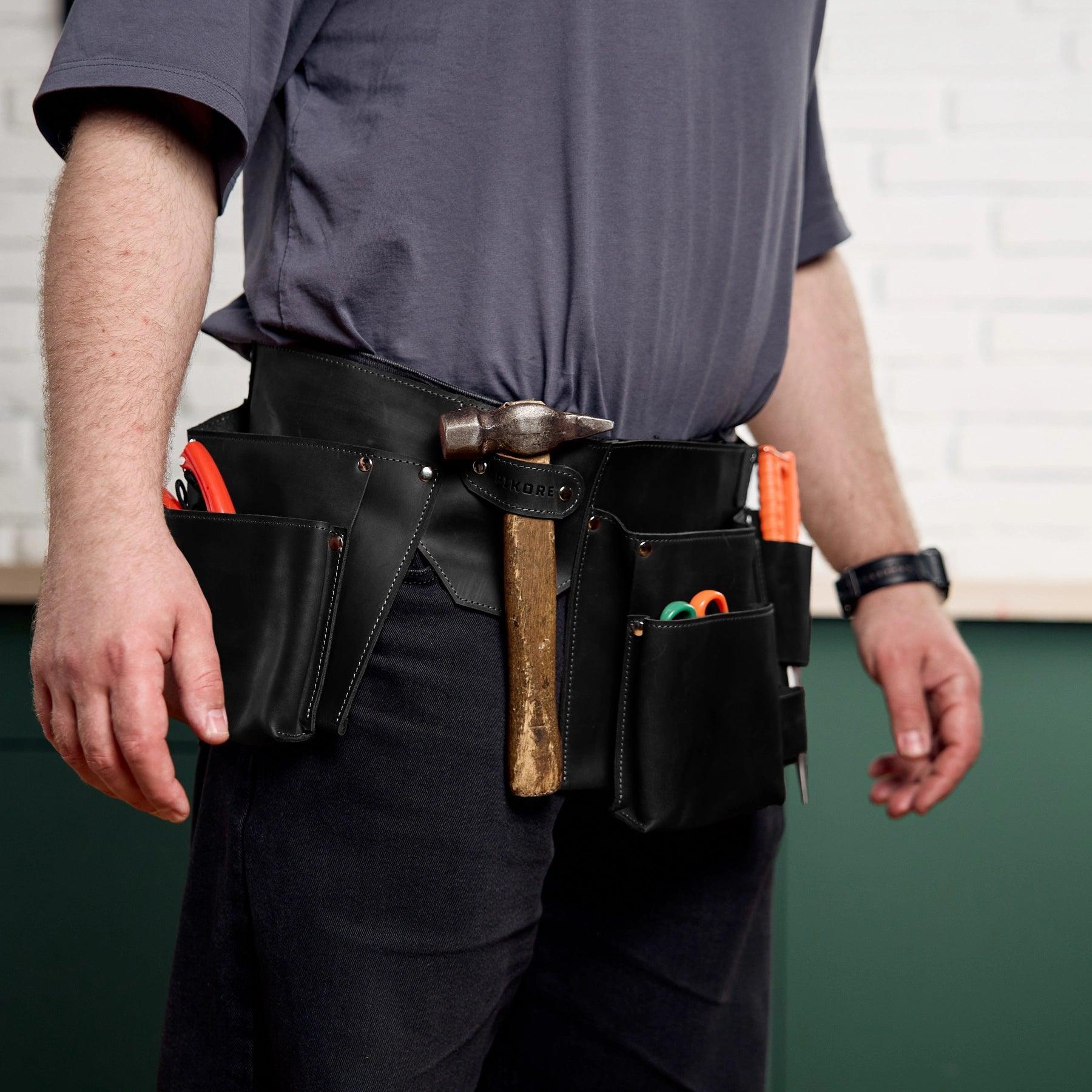 Heavy Duty Tool Belt Holster for Carpenters & Construction Workers - Adjustable & Durable Work Belt Holder for Hammers, Drills & Tools - Perfect for DIY Projects & Professional Job Sites