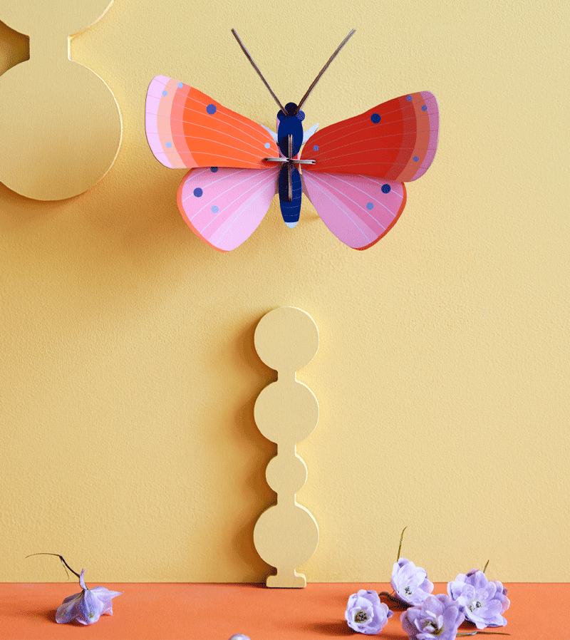 Speckled Copper Butterfly Small Insect Art Print - Handmade Wall Decor for Home & Office - Perfect for Nature Lovers & Entomology Enthusiasts