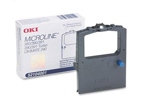 Okidata 52104001 Black Ink Ribbon Cartridge - High-Quality Replacement for Okidata Printers | Perfect for Office Documents, Shipping Labels & Barcode Printing