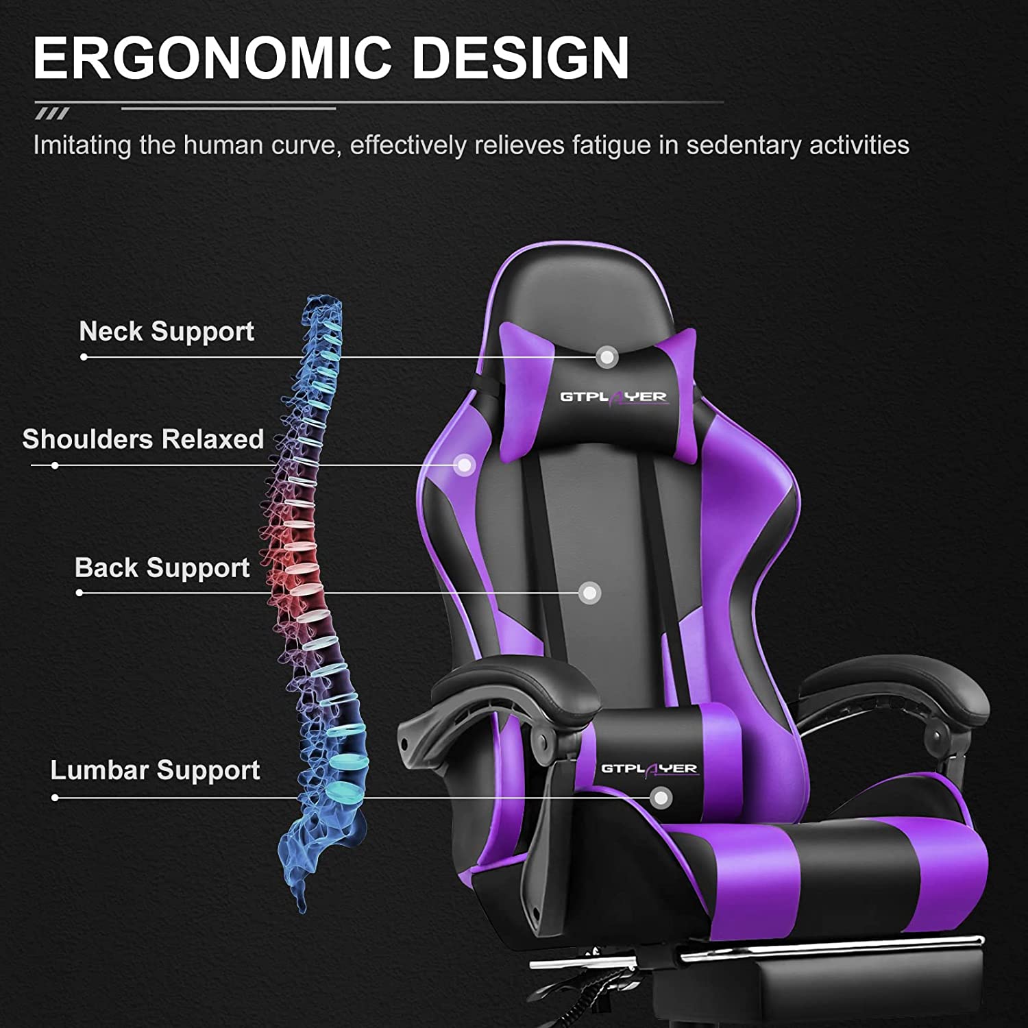GT800A Adjustable Footrest for Office & Home - Ergonomic Support for Comfortable Work & Relaxation | Perfect for Desks, Chairs, and Standing Workstations
