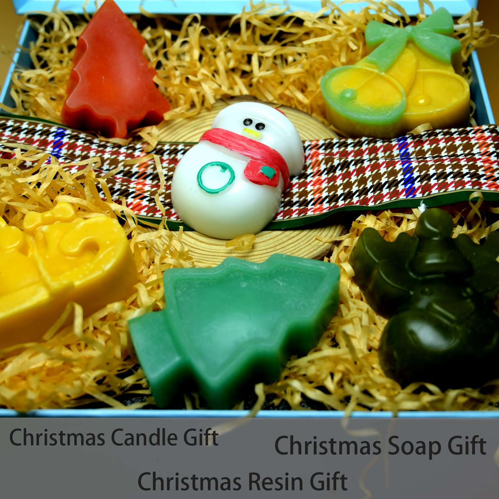 Christmas Silicone Molds Set - 2Pcs 3D Holiday Soap & Candle Molds (Tree, Reindeer, Sleigh, Snowman, Bell) for DIY Baking, Handmade Soap, Christmas Decorations - Perfect for Holiday Crafts, Gift Making & Festive Home Decor