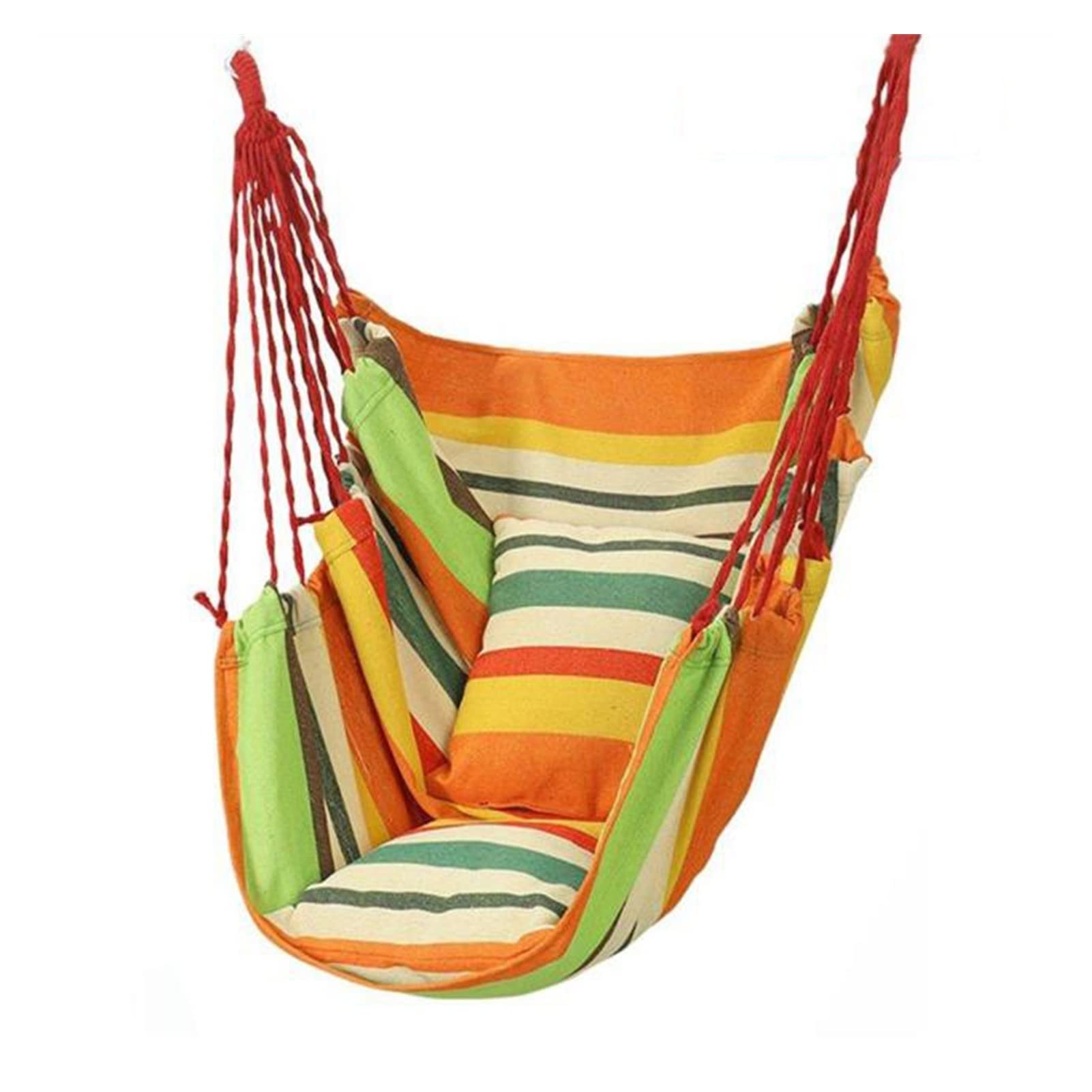 TOMYEUS Portable Hammock Chair for Camping & Indoor Use - Light Green Hanging Swing Chair for Adults & Kids - Perfect for Bedroom, Patio, Travel & Outdoor Leisure Activities