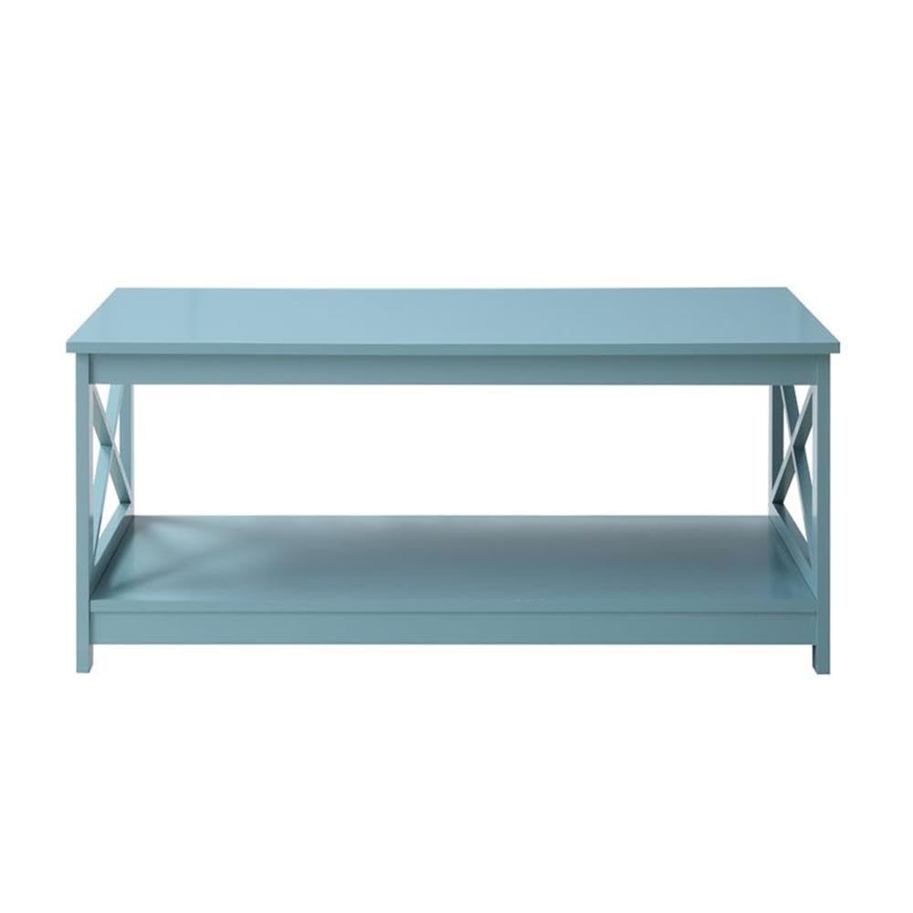 Pemberly Row Coffee Table - Sea Foam Green Wood Finish - Modern Living Room Furniture for Small Spaces & Home Decor