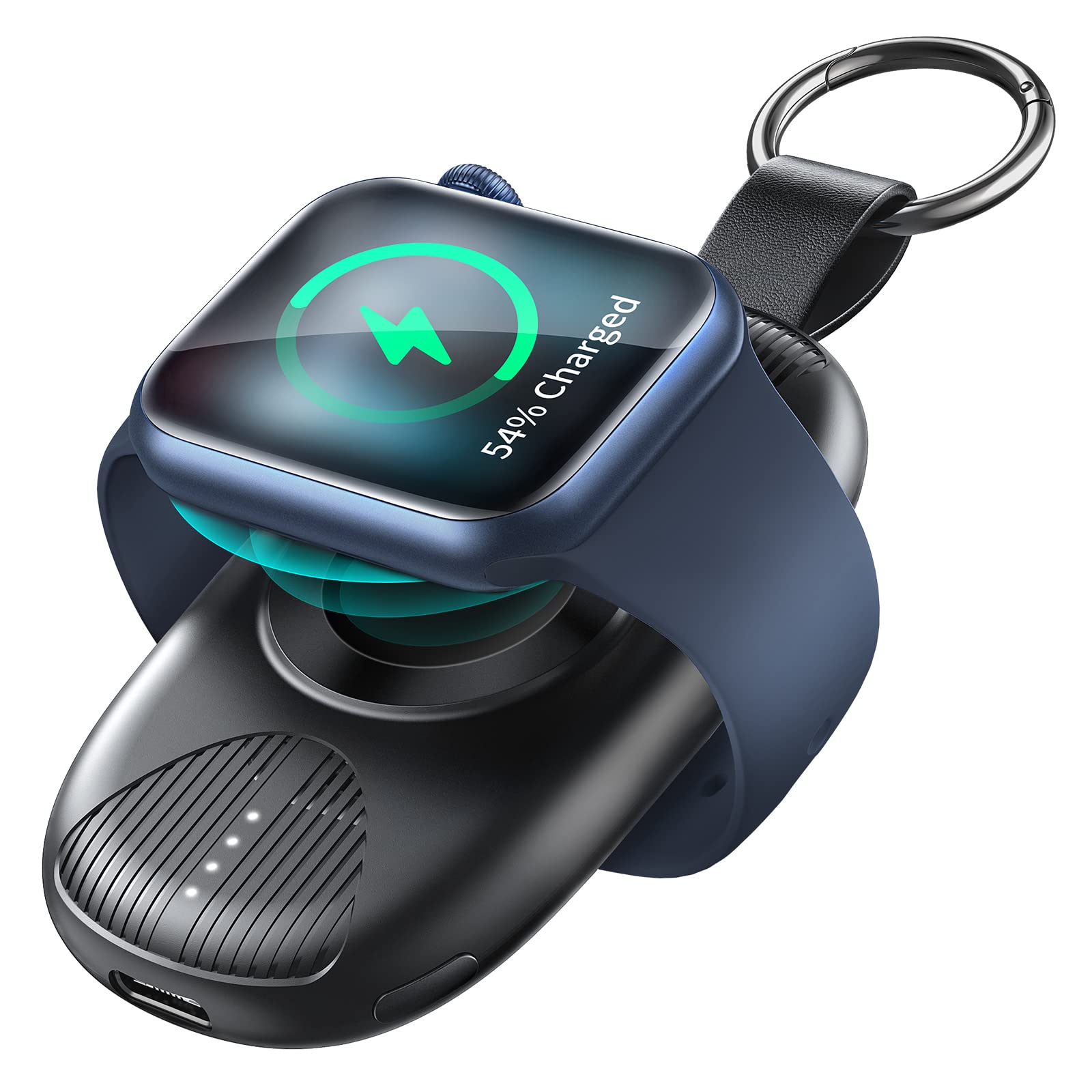 Portable Magnetic Keychain Charger for Apple Watch - 1000mAh Power Bank | Apple Watch Accessories | Perfect for Travel, Gym & Outdoor Activities
