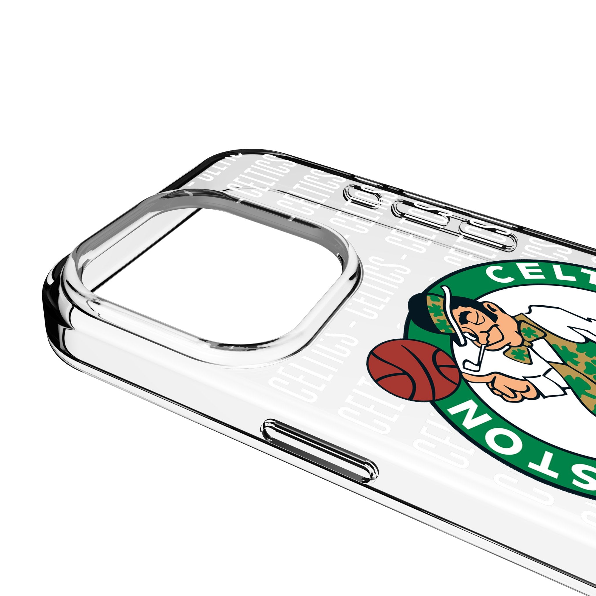 Boston Celtics Clear Text Backdrop Phone Case for Apple iPhone - Perfect for Celtics Fans, Game Days & Everyday Use