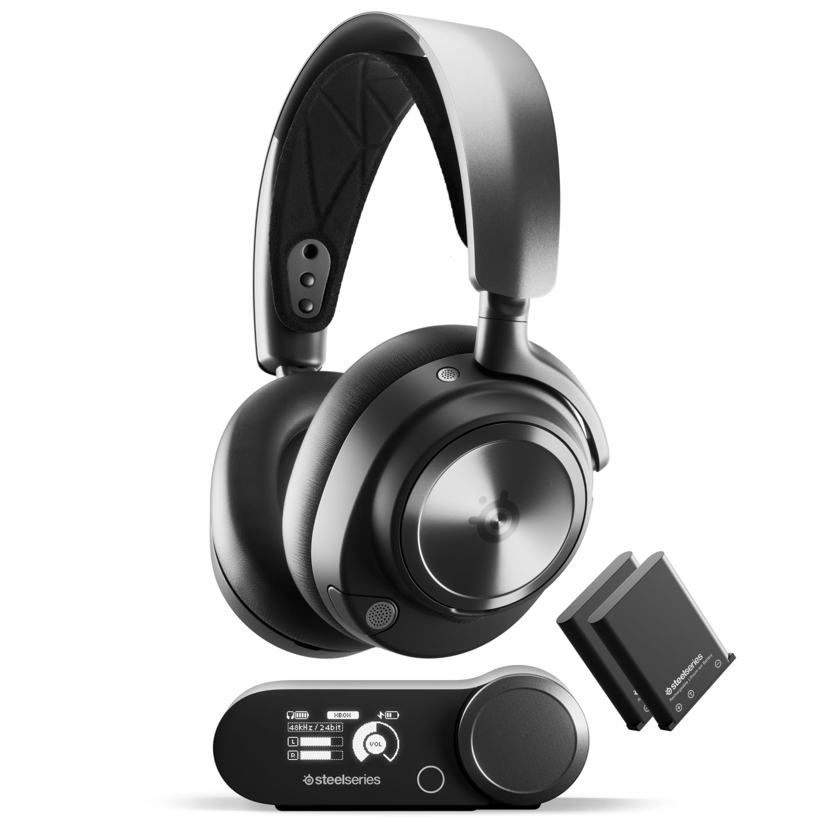 SteelSeries Arctis Nova Pro Wireless Gaming Headset with Noise Cancellation & Aerox 3 Wireless RGB Gaming Mouse - Lightweight Honeycomb Design for PC, PS5, Xbox Series X - Perfect for Competitive Gaming & Streaming