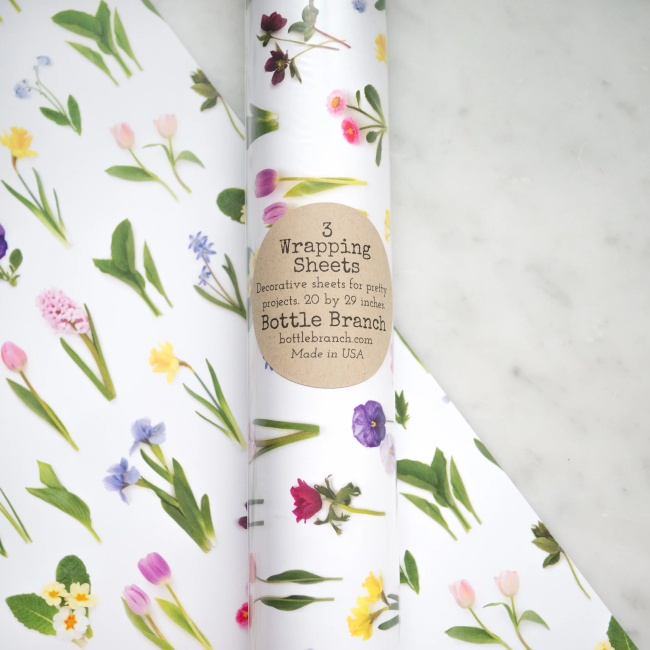 Bottle Branch Gift Wrap - Rainbow of Spring Flowers for Wedding, Birthday & Home Decor | Eco-Friendly Floral Arrangement