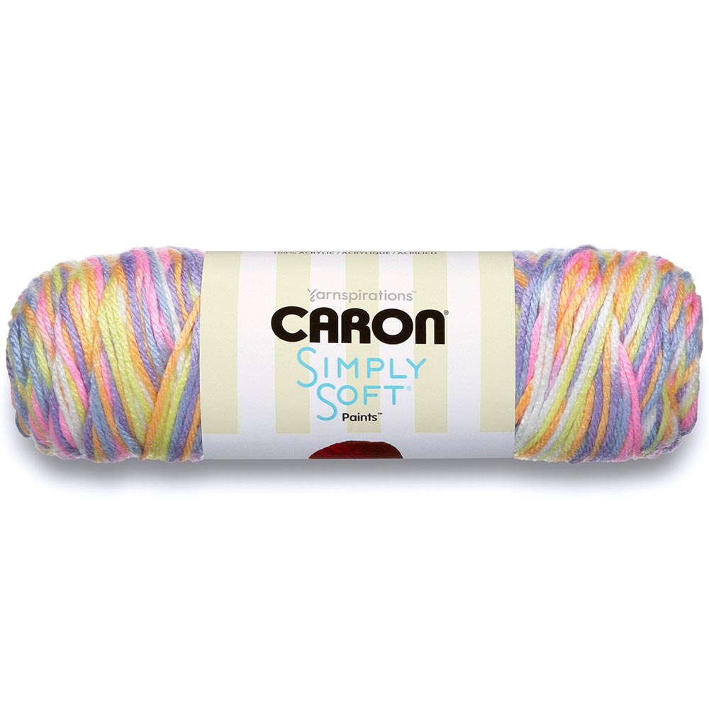 Simply Soft Paints Yarn - Rainbow Bright Colors for Knitting & Crocheting | Perfect for Baby Blankets, Scarves & DIY Crafts