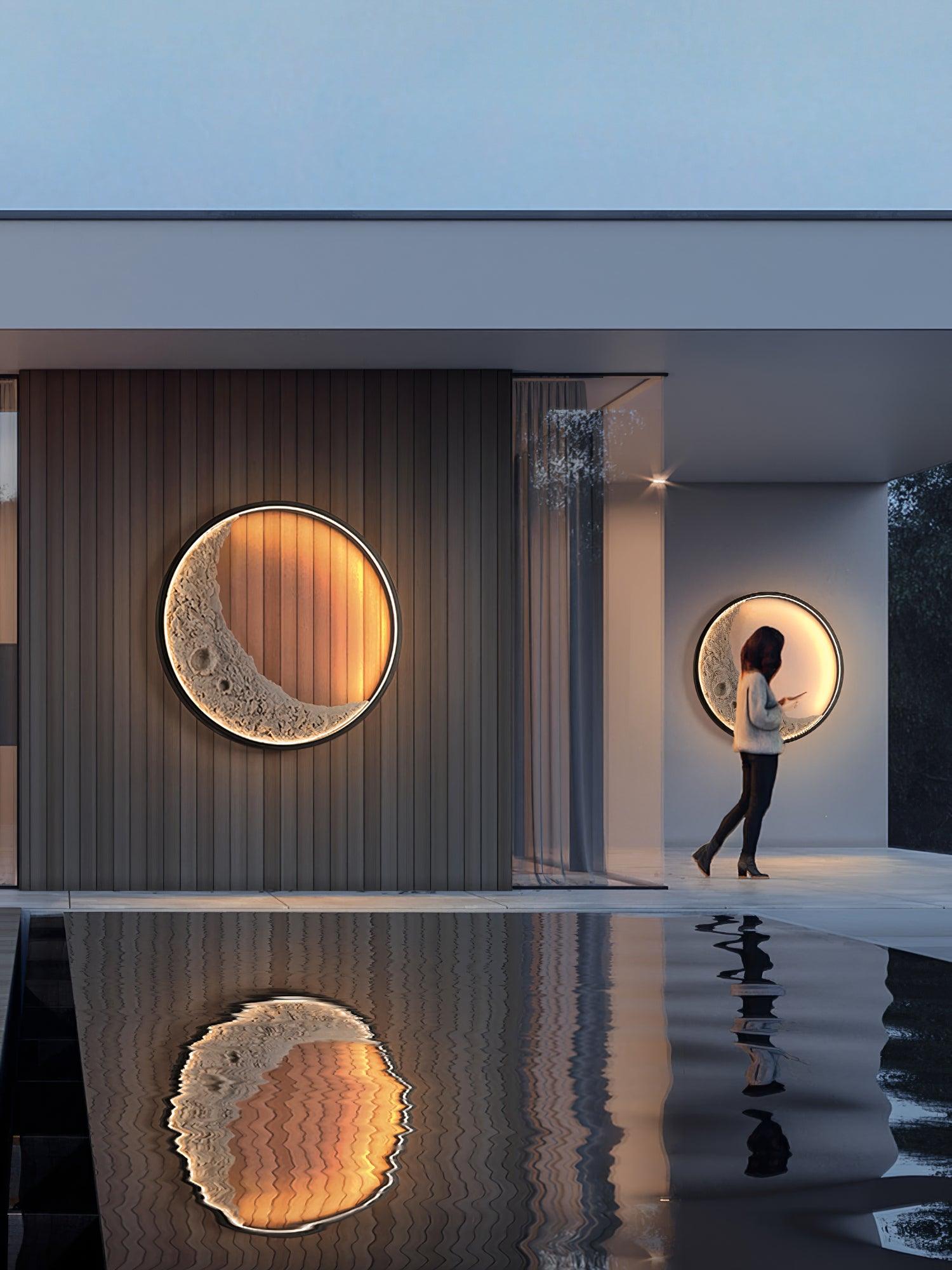 Moon Wall Lamp - Modern LED Night Light for Bedroom, Nursery & Living Room - Dimmable & Energy-Efficient Moon Phase Decor - Perfect for Relaxation & Ambient Lighting