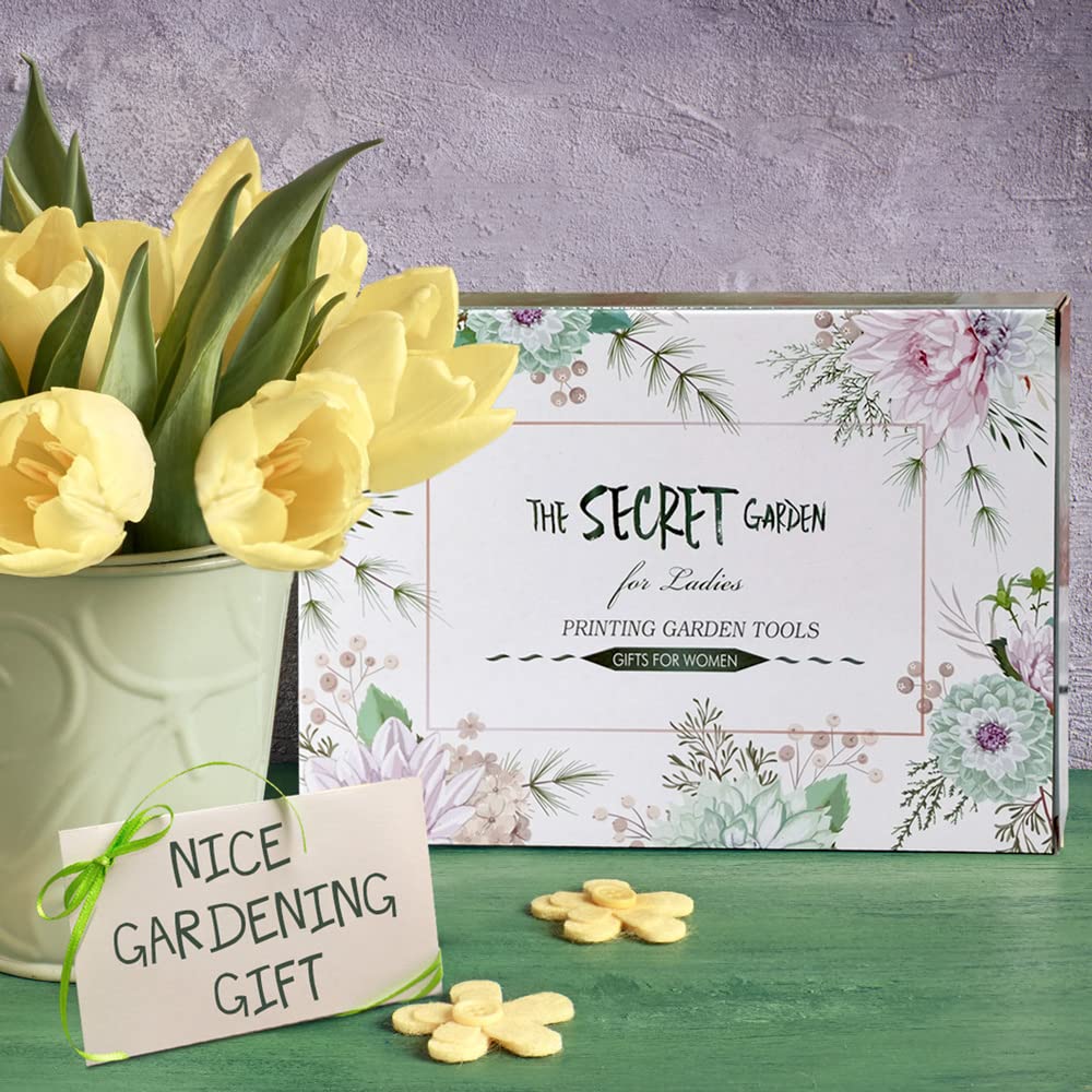 3 PCS Floral Gardening Tools Set - Hand Rake, Pruner & Trowel with Exquisite Gift Box | Perfect Gardening Gifts for Women, Mom & Garden Lovers | Ideal for Planting, Weeding & Outdoor Gardening Activities