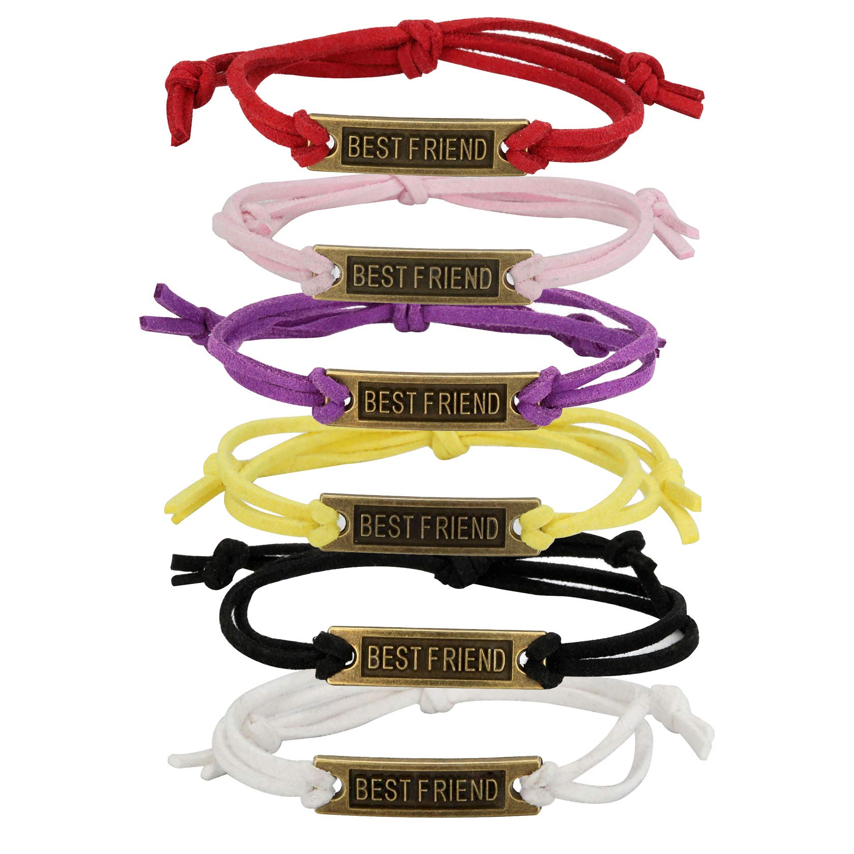 MILAKOO 6Pcs Colorful Braided Friendship Bracelets for Women - Adjustable Wrap Bracelet Set for Wrist or Ankle - Perfect for Gifts, Parties, and Everyday Boho Style