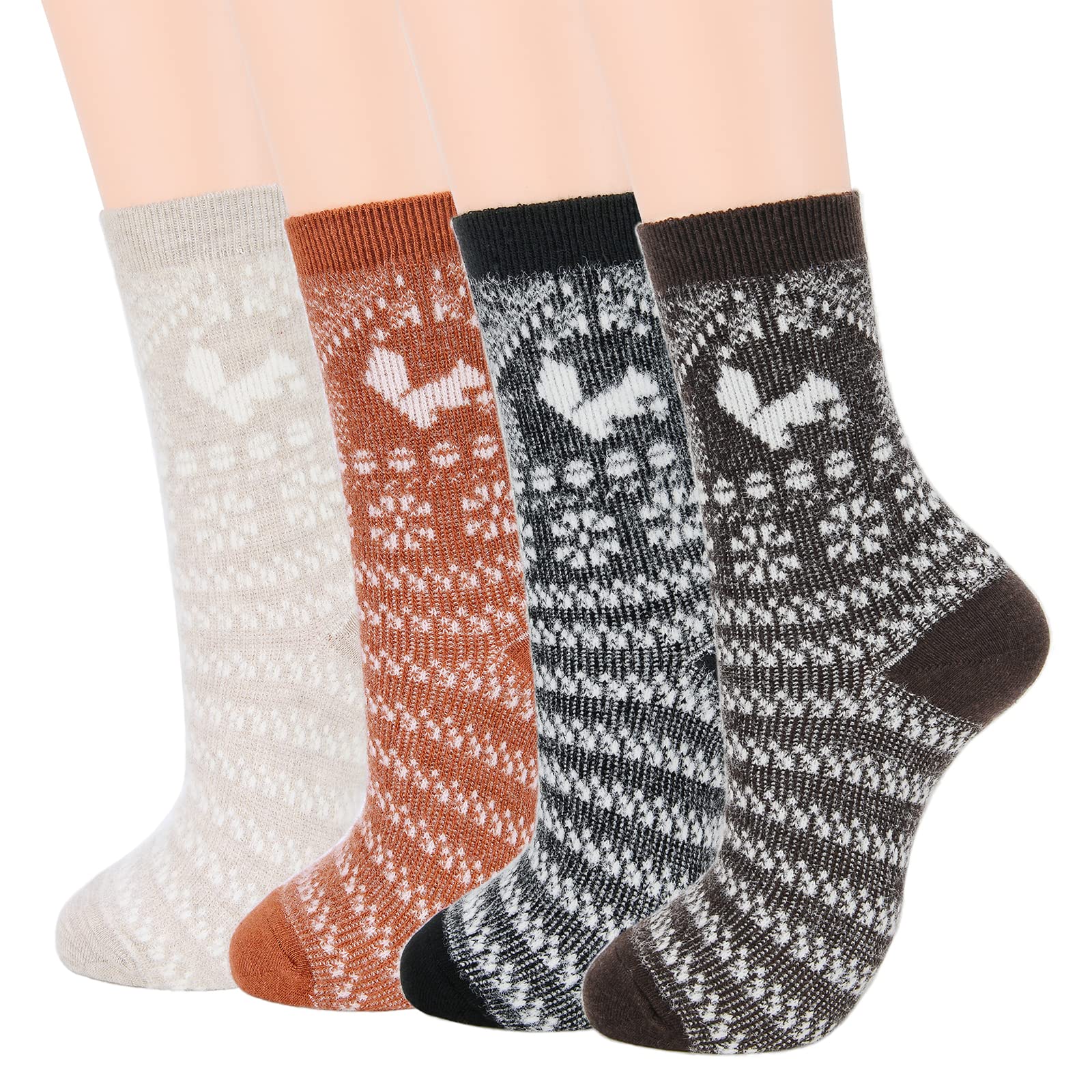 Men's Warm Wool Socks - Soft Cozy Cashmere Athletic Crew Socks for Winter & Fall Sports | Perfect for Hiking, Running & Cold Weather Activities