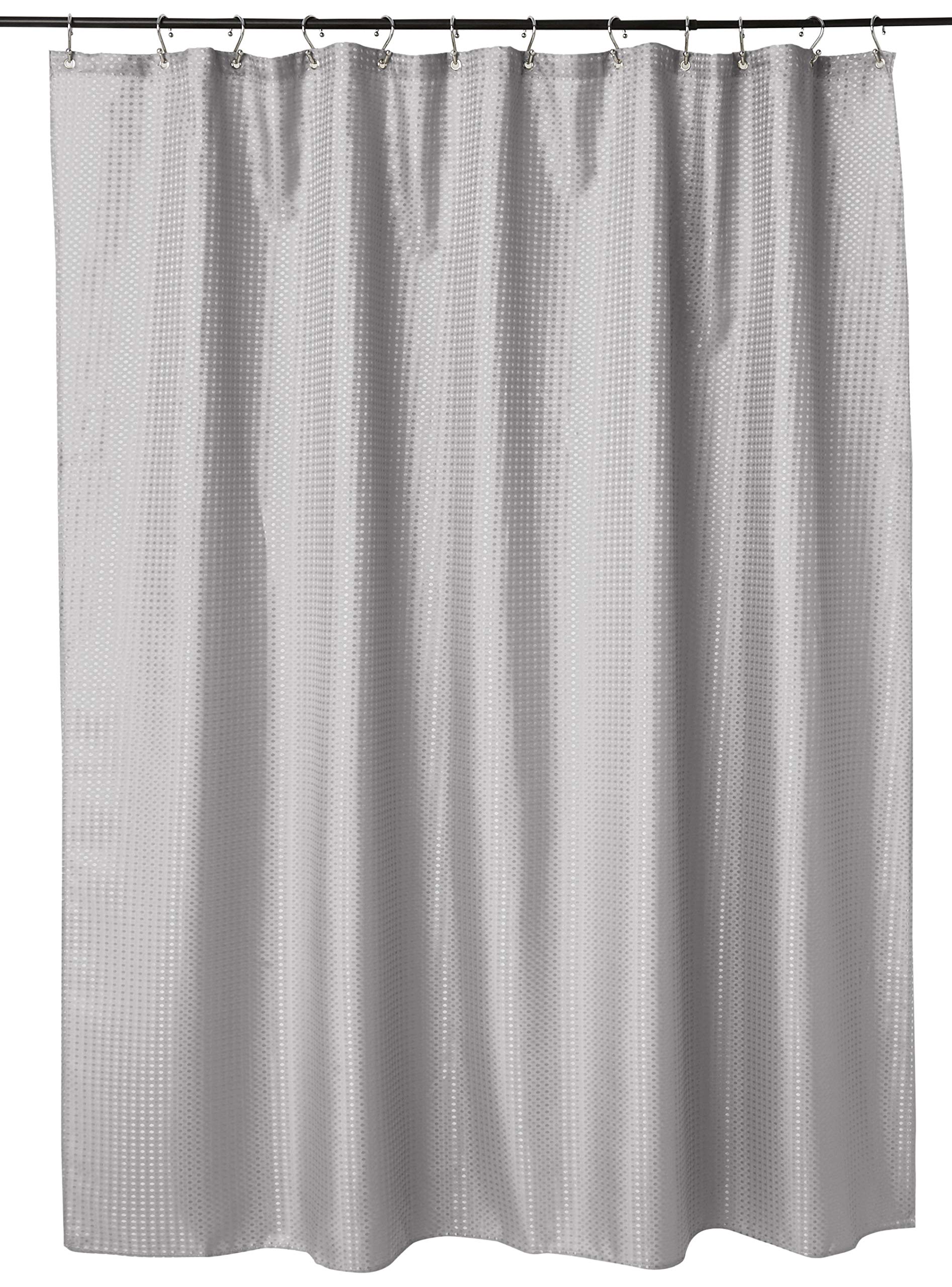 Luxury Dainty Home Spa 251 Hotel Collection Waffle Weave Honeycomb Textured Fabric Shower Curtain - 70