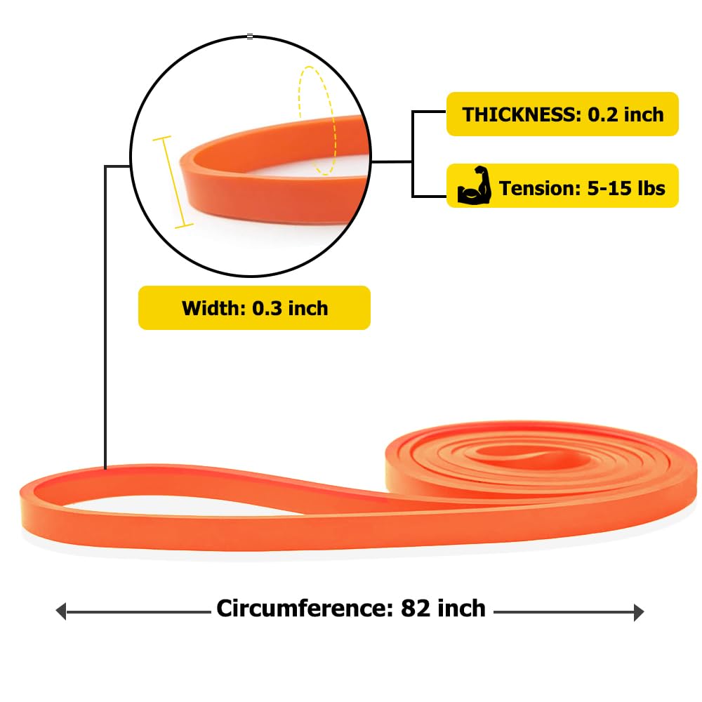 Premium Latex Resistance Bands for Pull Ups, Workouts & Powerlifting - Home & Gym Fitness Training - Ideal for Strength Training, Stretching & Bodybuilding Exercises
