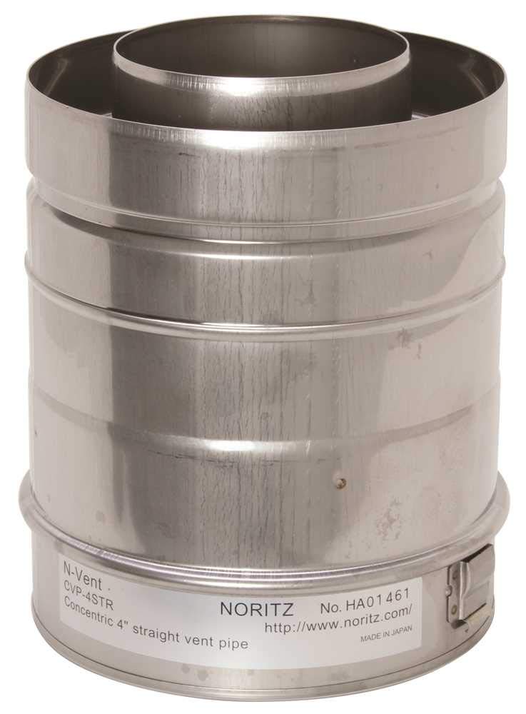 Noritz CVP-4STR 4-Inch Straight Vent Pipe for Tankless Water Heaters - 1