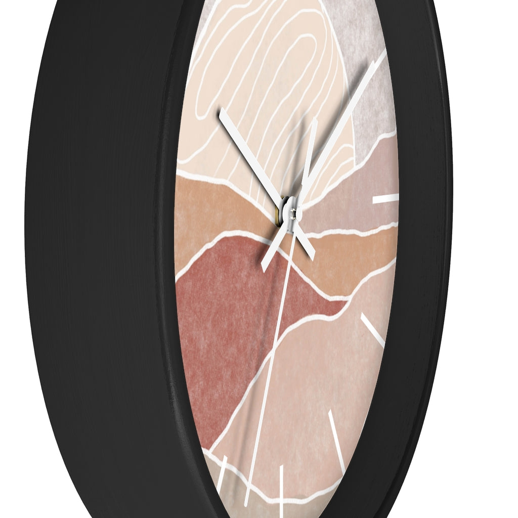 Silent Wall Clock with Sunset Modern Landscape Design - Battery Operated, No Ticking Noise - Perfect for Living Room, Bedroom, and Office Decor