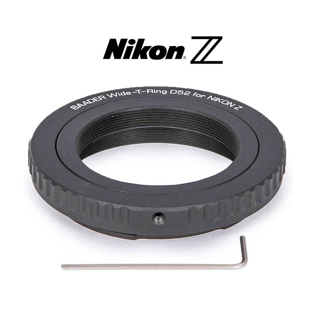 BAADER T Ring Adapter for Nikon Z Cameras - Compatible with Nikon Z5, Z6, Z7, Z50 - DSLR Lens to Mirrorless Camera Mount Converter - Perfect for Astrophotography & Macro Photography
