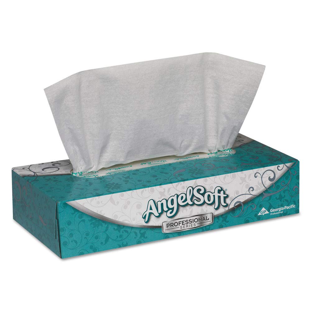 Georgia Pacific Professional 48580 Premium Facial Tissues - 100 Tissues per Box, 30 Boxes per Carton | Soft & Strong for Office, Home & Hospitality Use