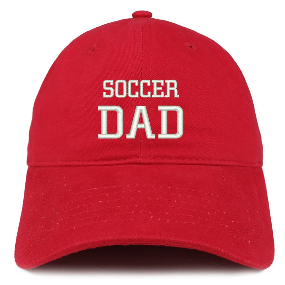Trendy Soccer Dad Embroidered Soft Cotton Baseball Cap - Comfortable Adjustable Dad Hat for Men - Perfect for Sports, Outdoor Activities & Casual Wear