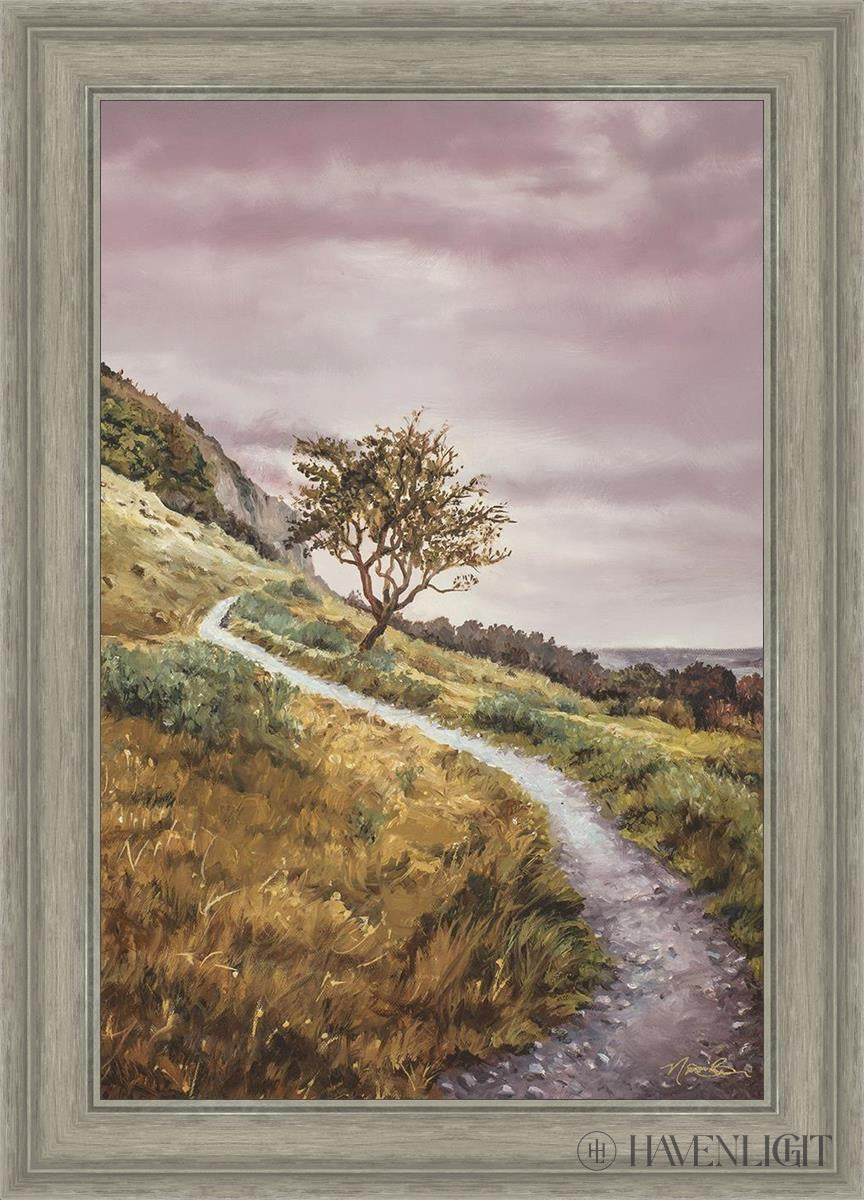 Broken Path Mountain Top Wall Art - Handmade Boho Decor for Living Room, Bedroom & Office - Inspirational Nature Landscape Painting for Home Decor