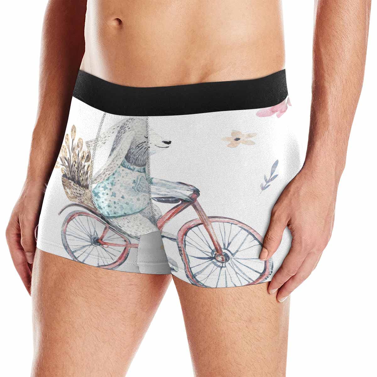 InterestPrint Men's Boxer Briefs - Soft, Breathable Cotton Underwear with Fun Egg, Chicken, Butterfly & Rabbit Prints - Perfect for Casual Wear, Lounge & Sleep