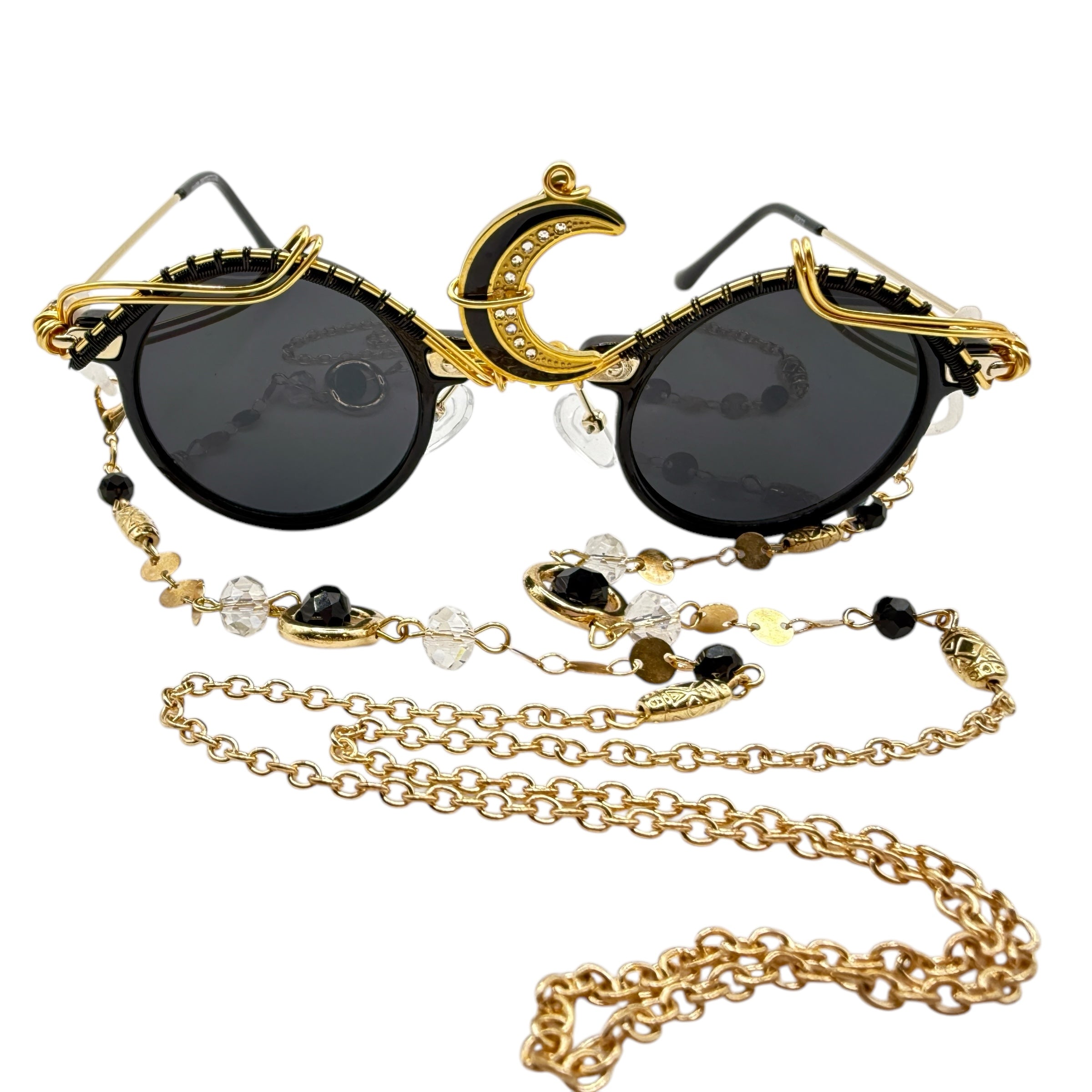 Gothic Luna Necklace with Chain - Limited Edition Gothic Jewelry for Women, Perfect for Halloween, Cosplay, and Dark Fashion Accessories